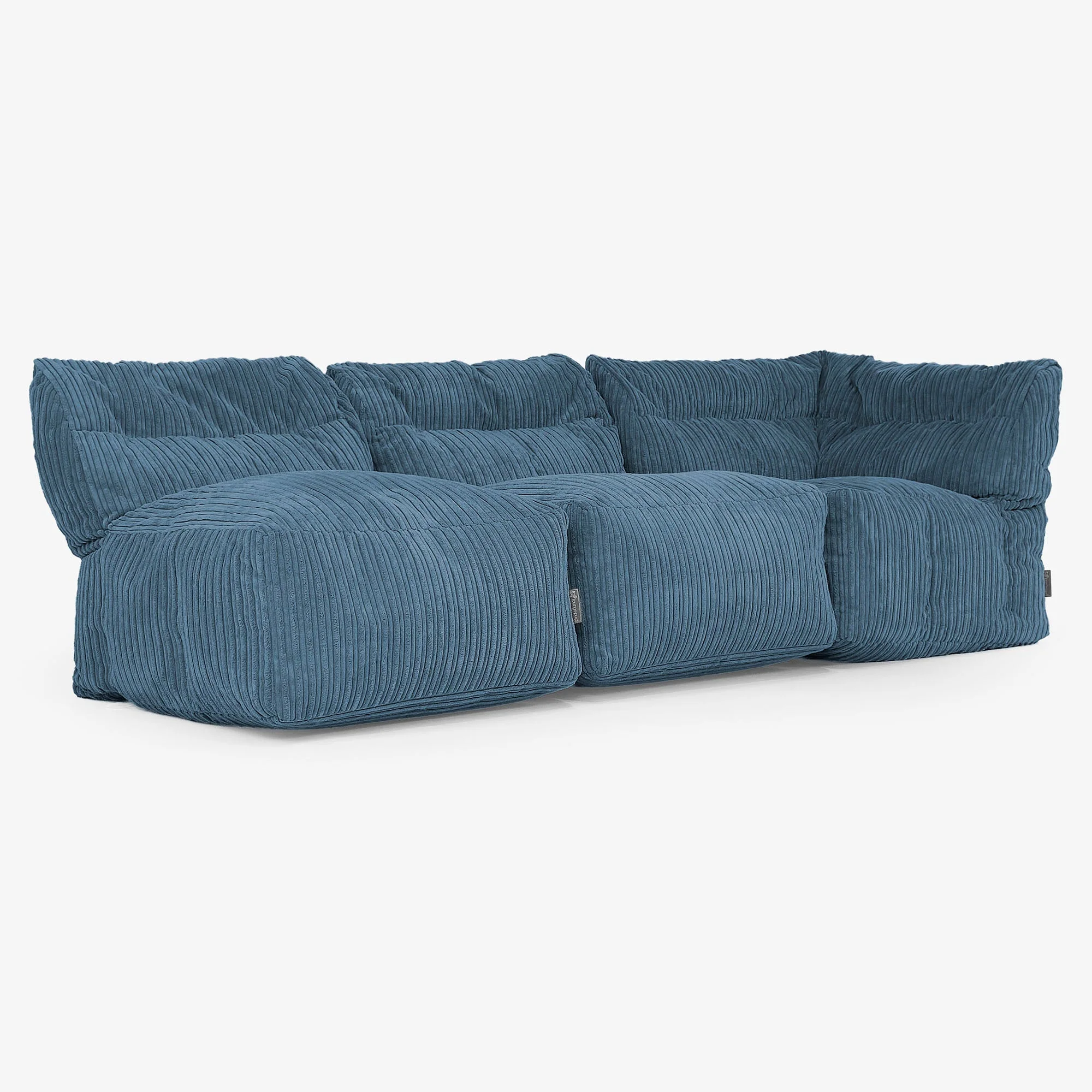 3-Sitzer Modulares Sofa-Set ohne Armlehnen - Cord Marineblau - Image 3