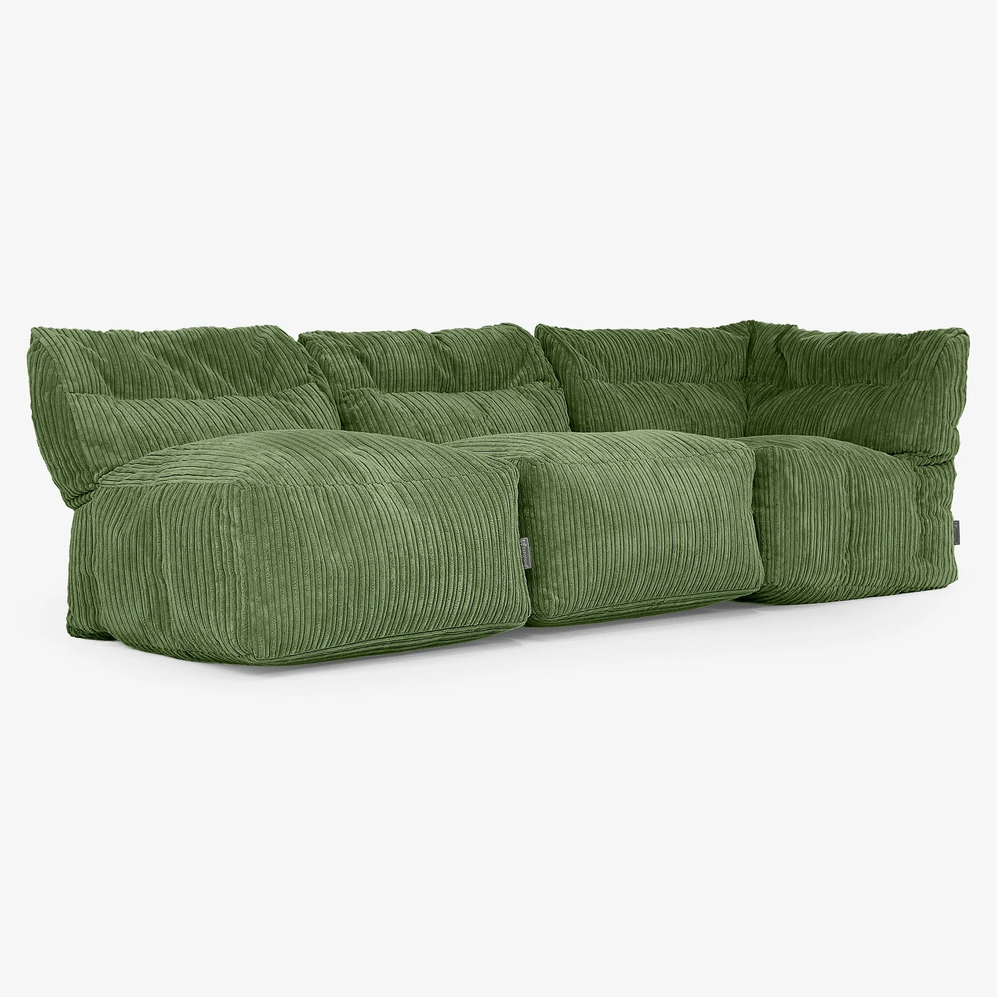 3-Sitzer Modulares Sofa-Set ohne Armlehnen - Cord Nadelwaldgrün - Image 3
