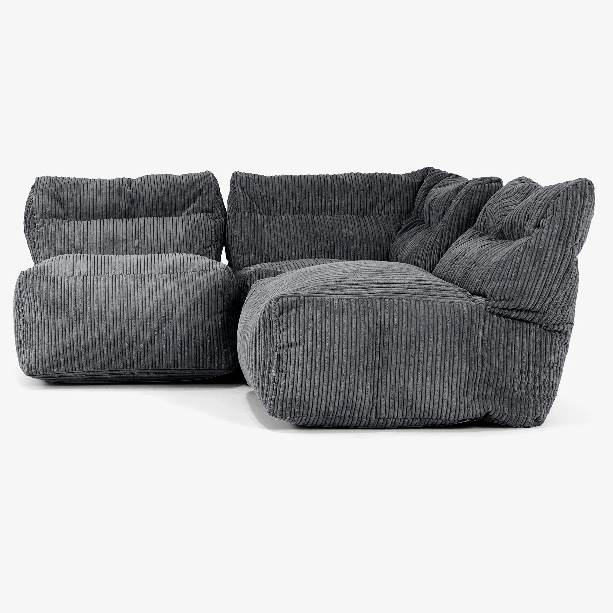 3-Sitzer Modulares Sofa-Set ohne Armlehnen - Cord Schwarz - Image 2
