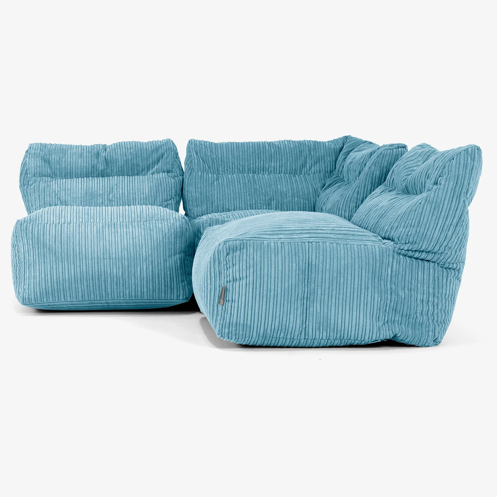 3-Sitzer Modulares Sofa-Set ohne Armlehnen - Cord Türkis - Image 2