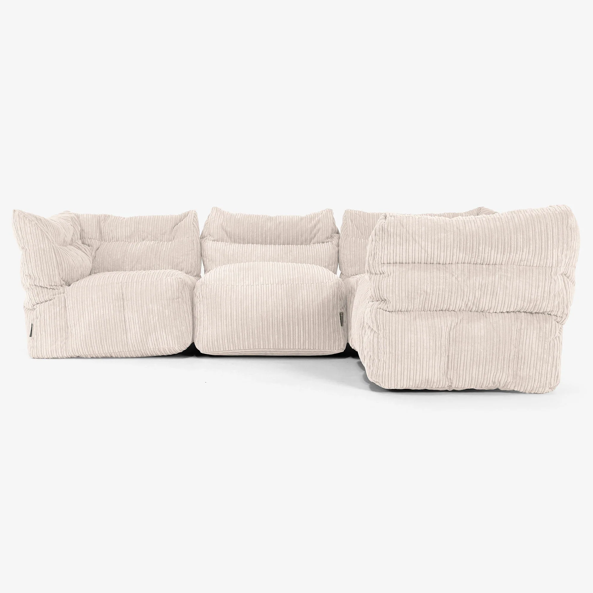 4-Sitzer Modulares Ecksofa-Set - Cord Elfenbein - Image 2