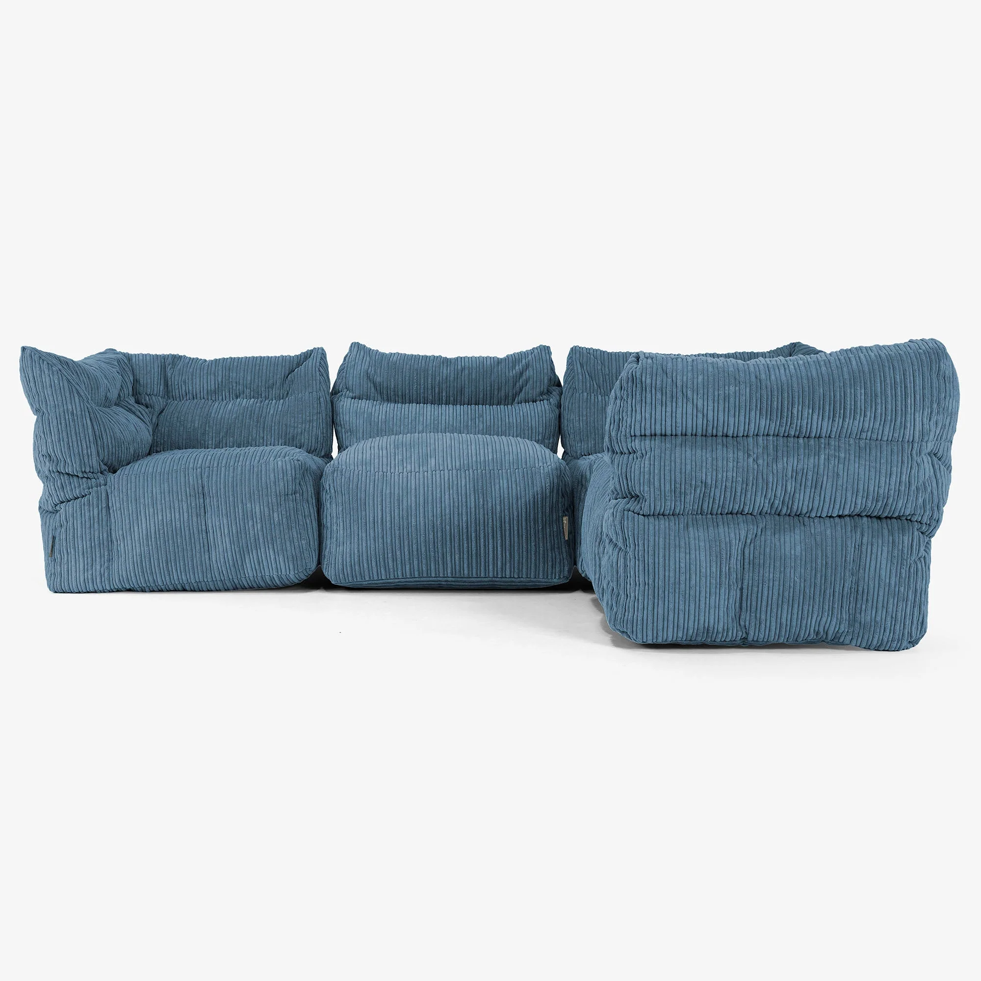 4-Sitzer Modulares Ecksofa-Set - Cord Marineblau - Image 2