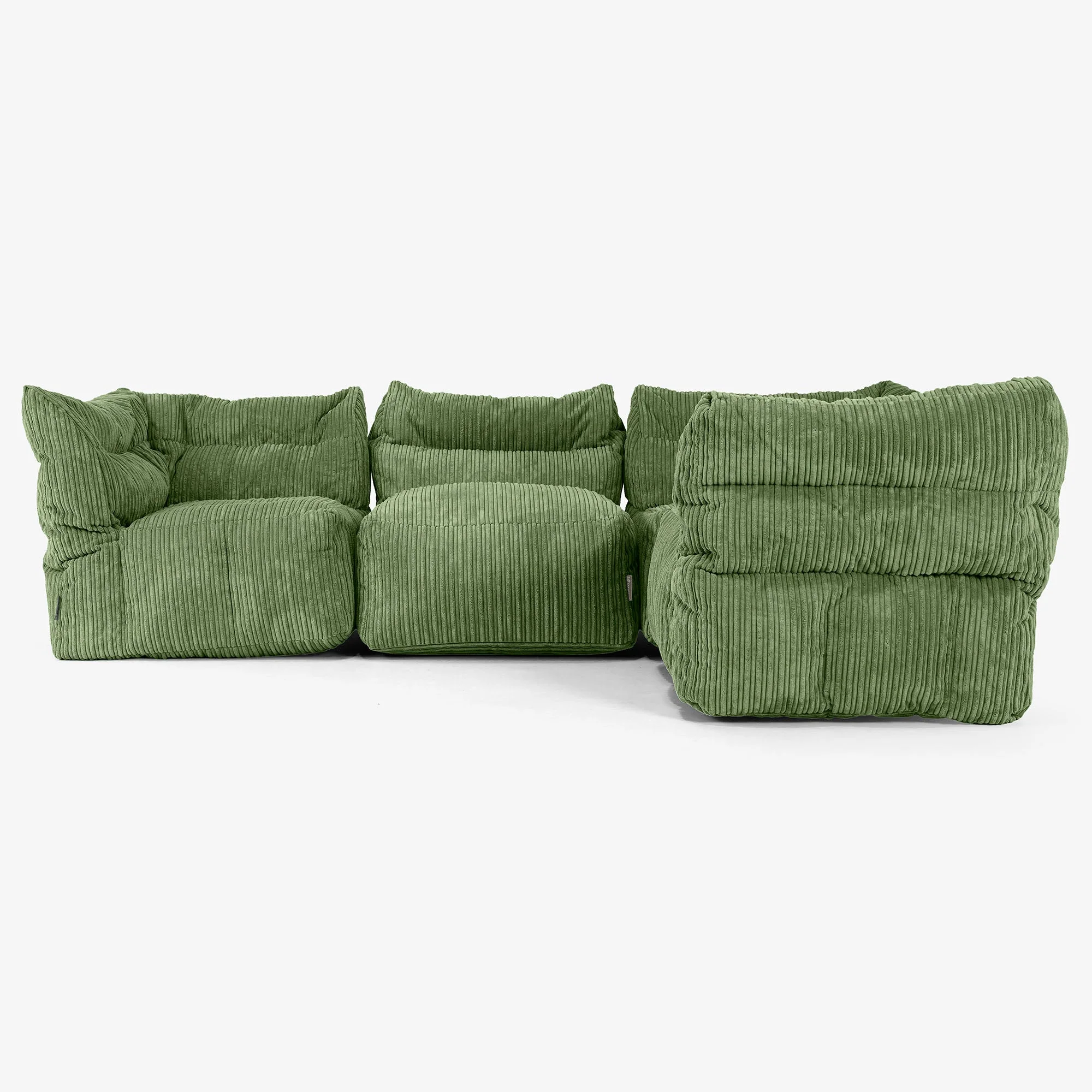 4-Sitzer Modulares Ecksofa-Set - Cord Nadelwaldgrün - Image 2
