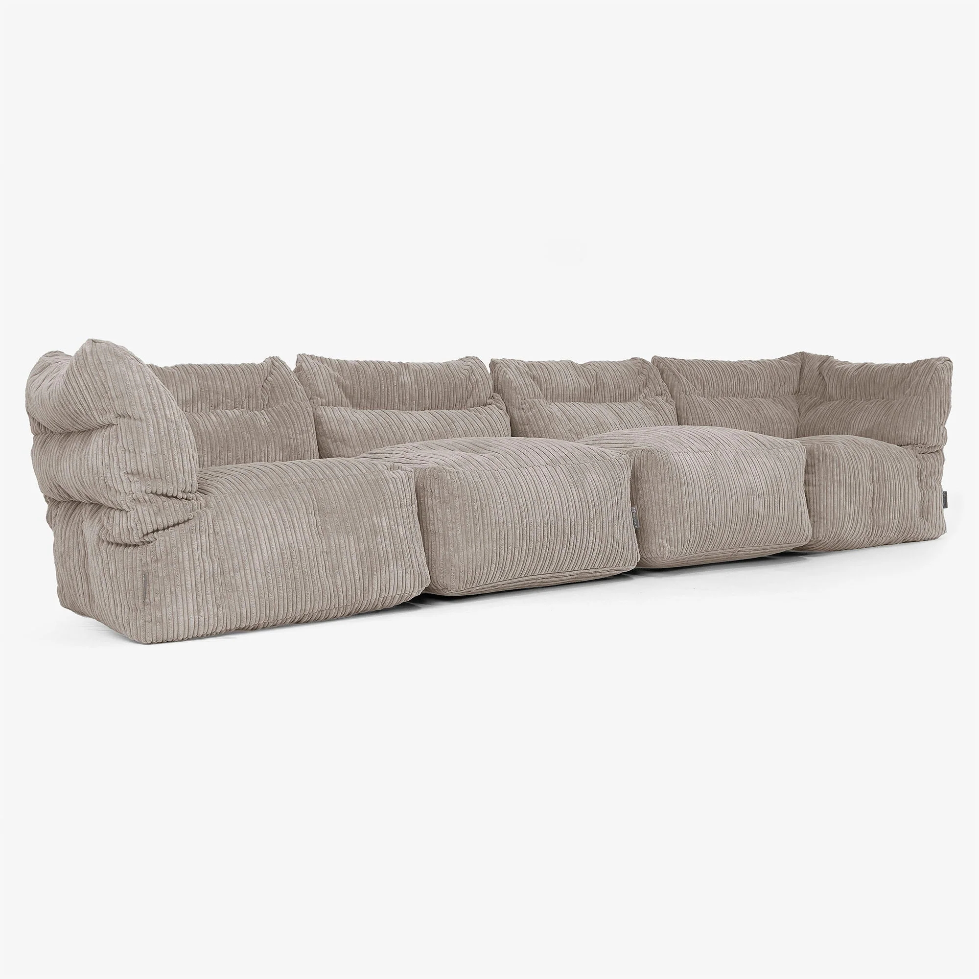 4-Sitzer Modulares Sofa-Set - Cord Beigegrau - Image 2