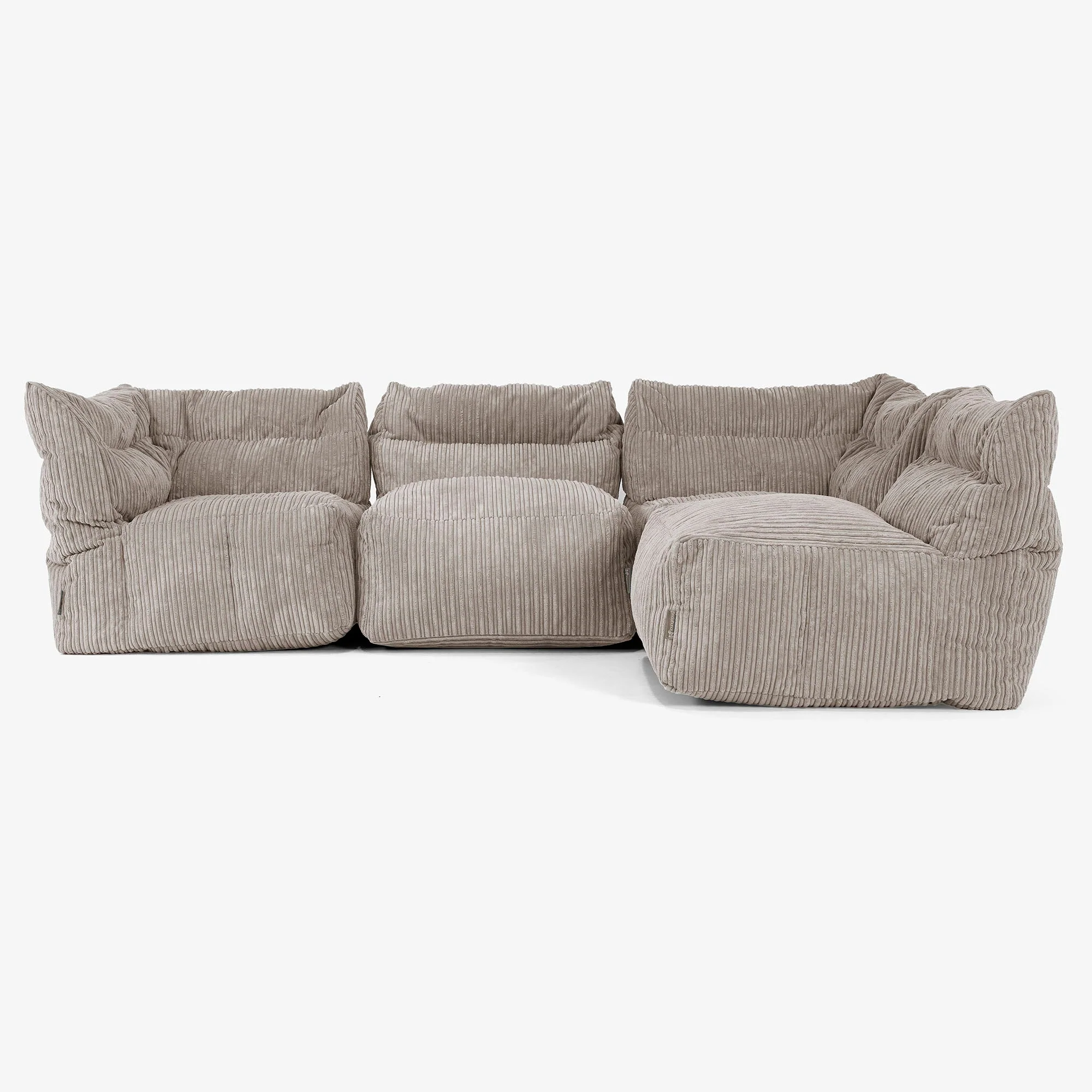 4-Sitzer Modulares Sofa-Set - Cord Beigegrau - Image 3