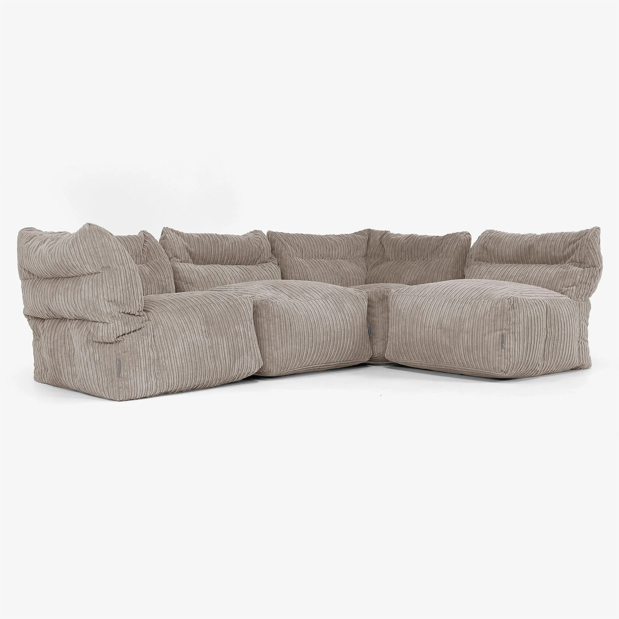 4-Sitzer Modulares Sofa-Set - Cord Beigegrau - Image 4