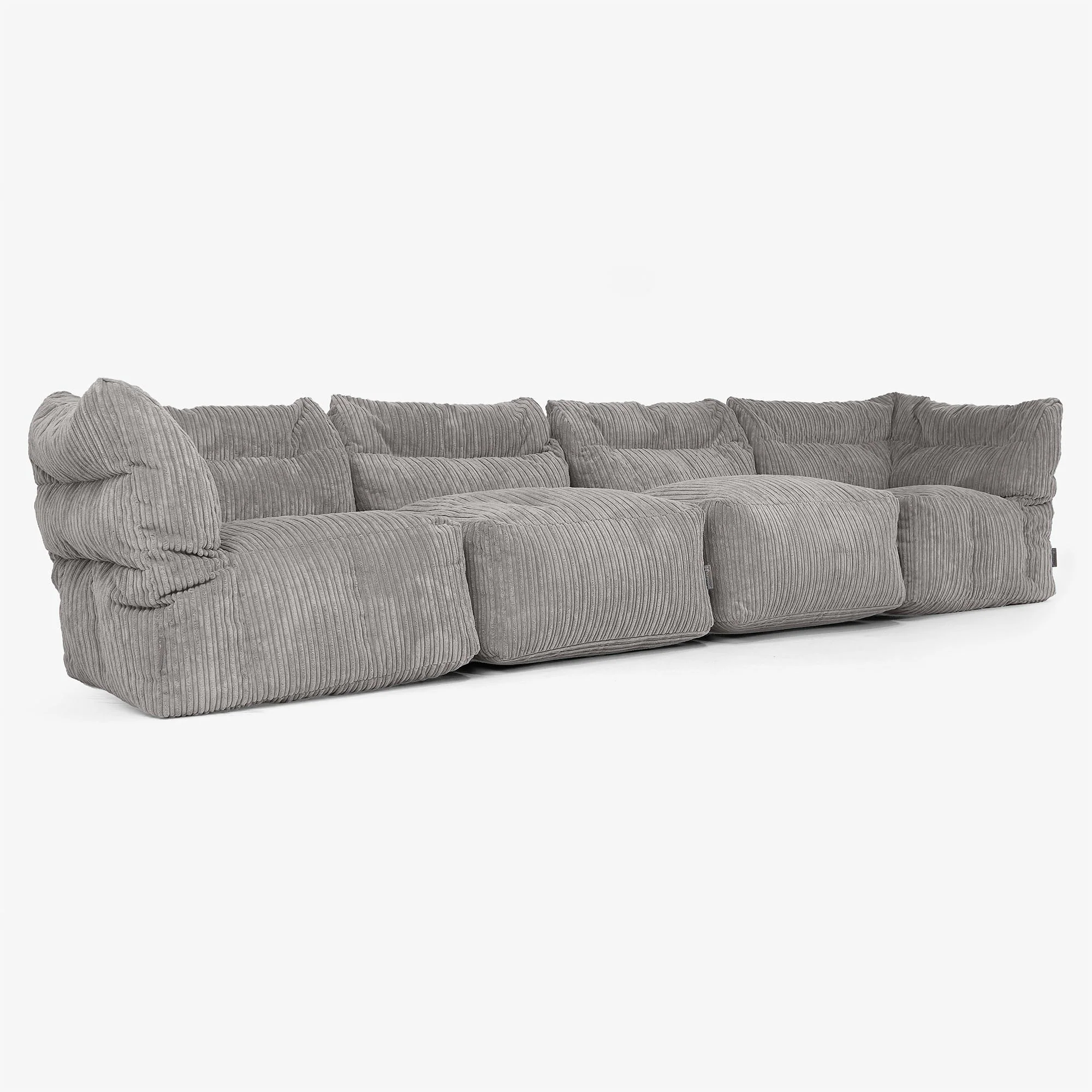 4-Sitzer Modulares Sofa-Set - Cord Graphitgrau - Image 2