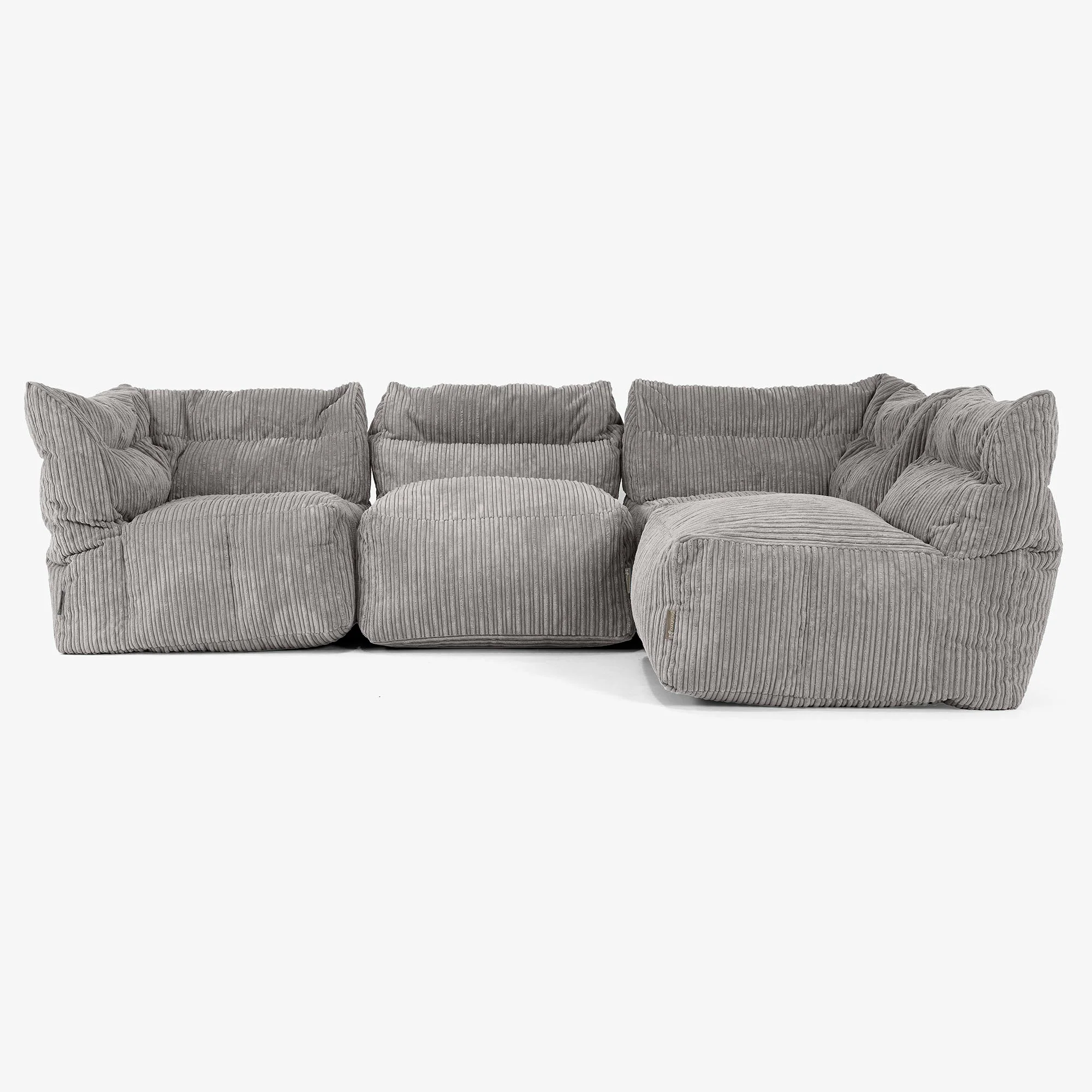 4-Sitzer Modulares Sofa-Set - Cord Graphitgrau - Image 3