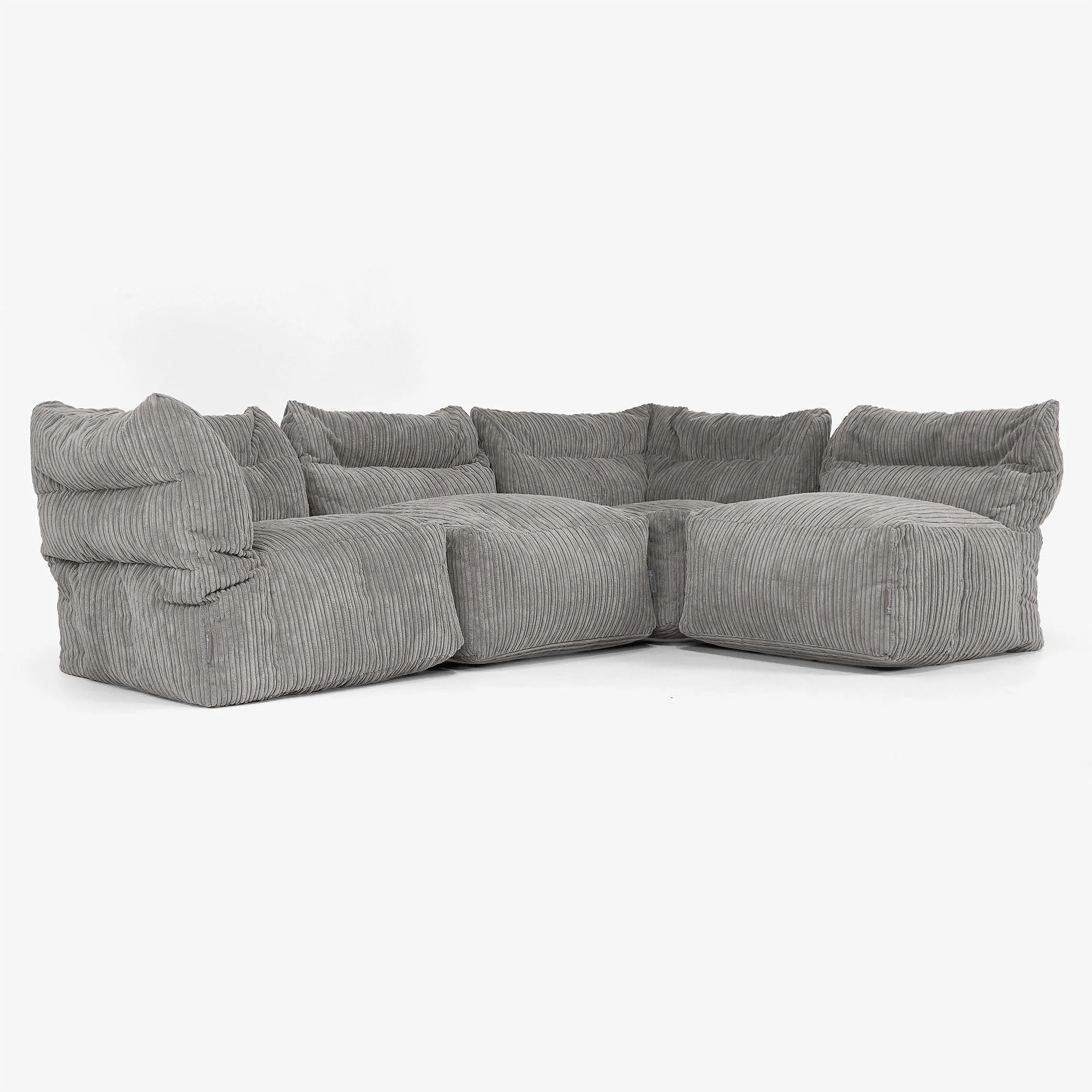 4-Sitzer Modulares Sofa-Set - Cord Graphitgrau - Image 4