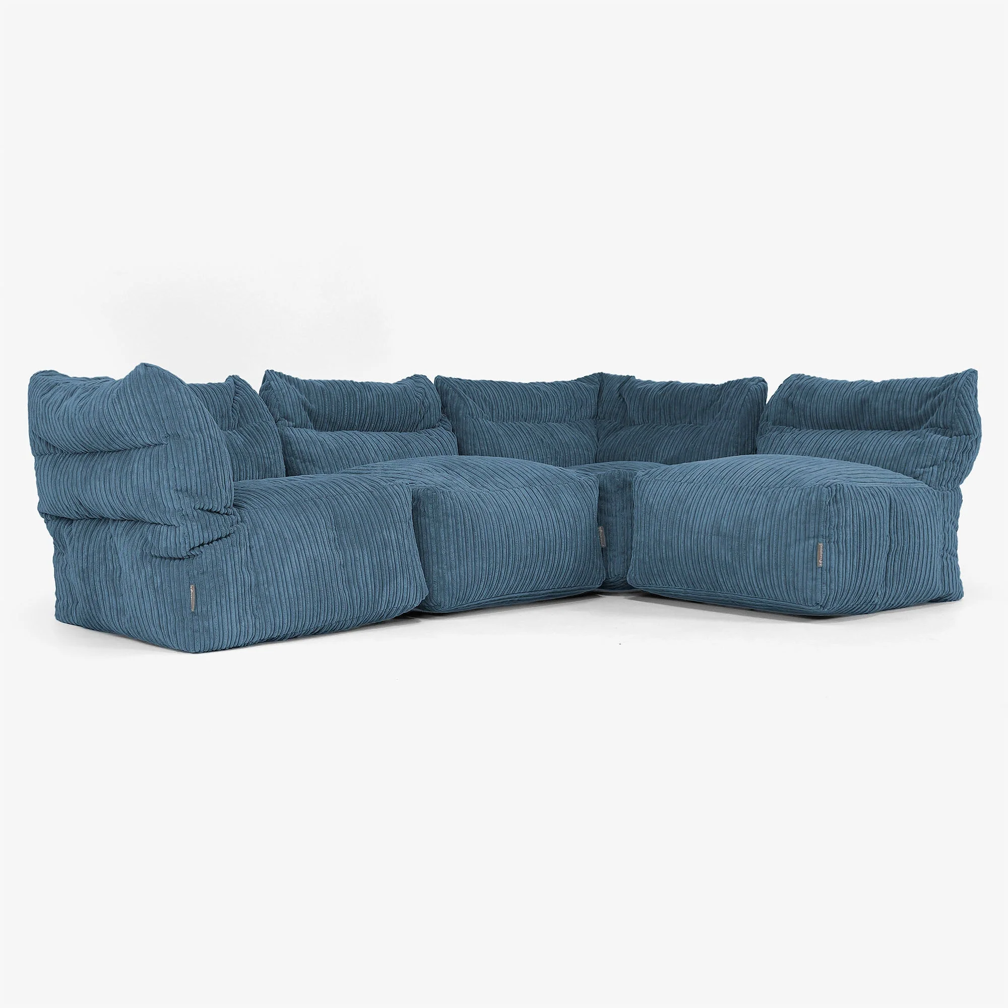 4-Sitzer Modulares Sofa-Set - Cord Marineblau - Image 4
