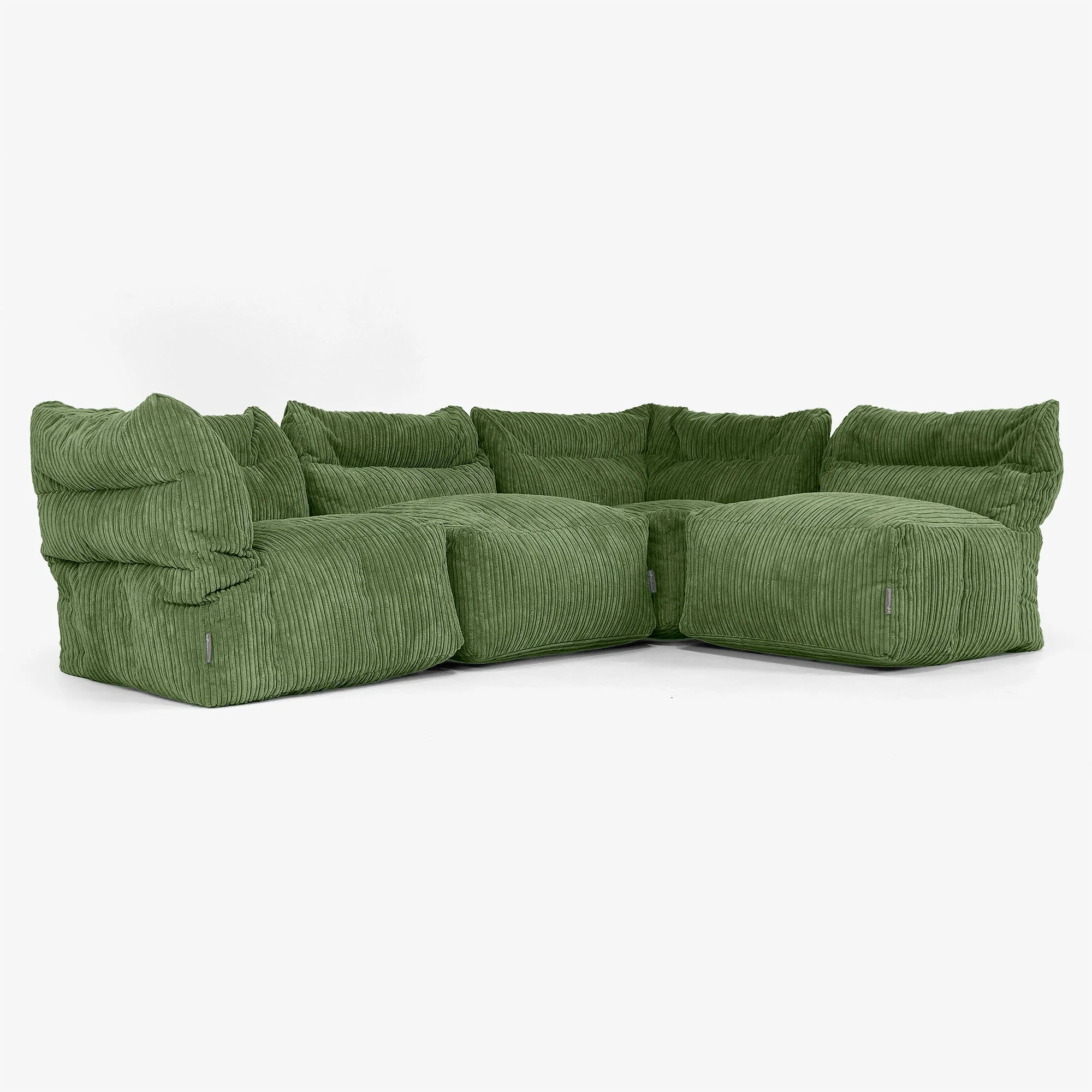 4-Sitzer Modulares Sofa-Set - Cord Nadelwaldgrün - Image 4