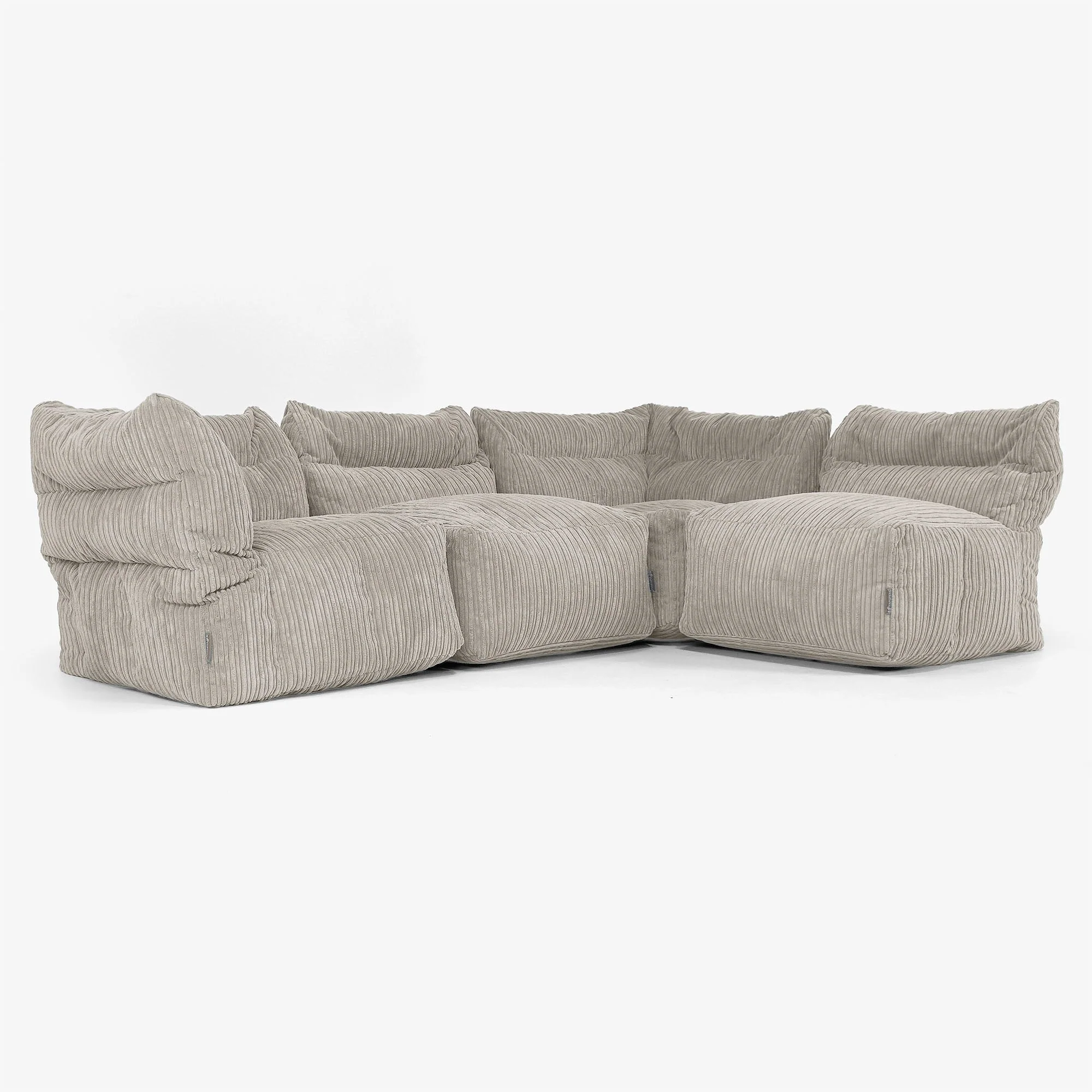 4-Sitzer Modulares Sofa-Set - Cord Nerzfarben - Image 4