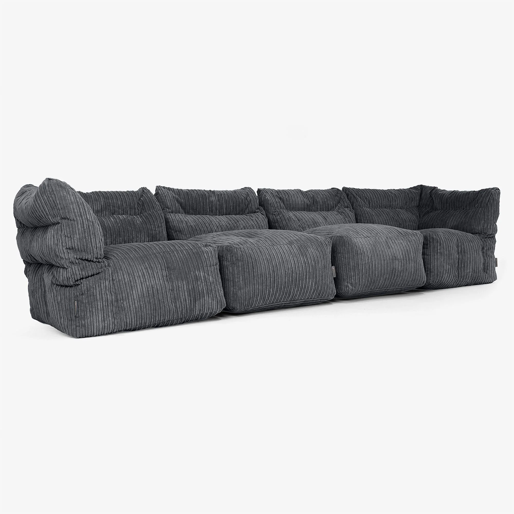 4-Sitzer Modulares Sofa-Set - Cord Schwarz - Image 2