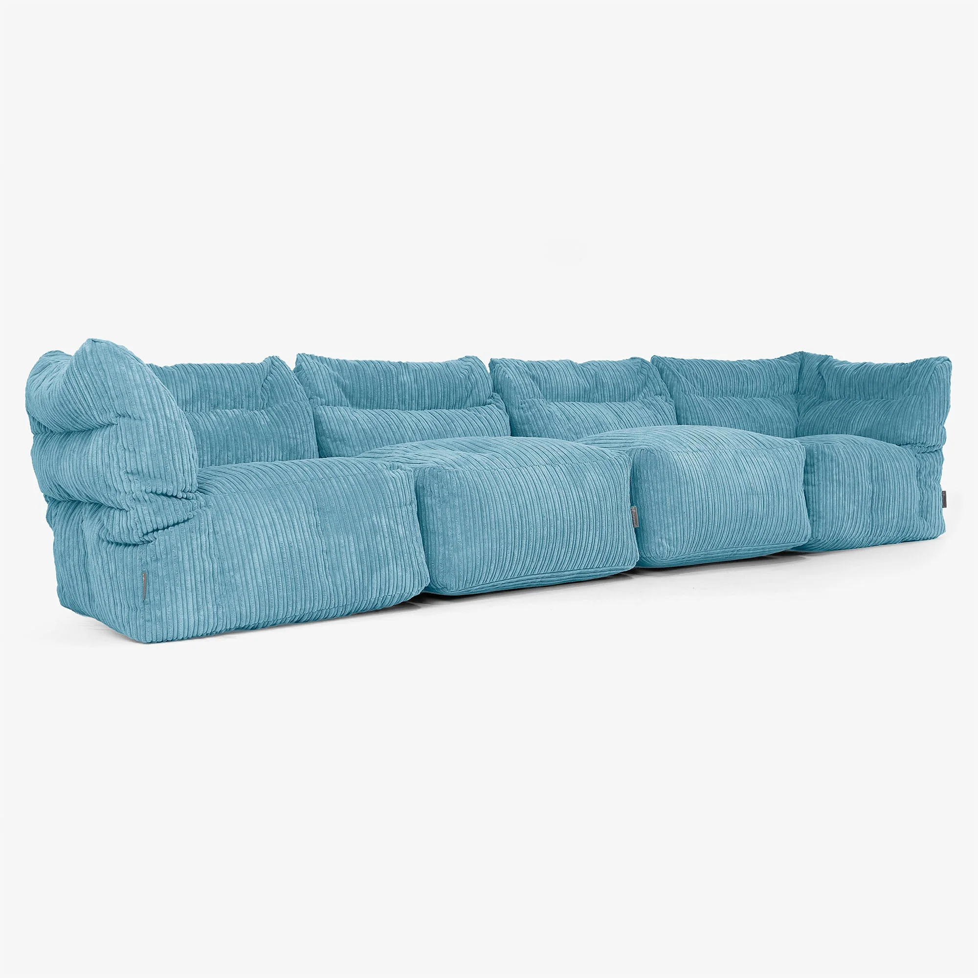 4-Sitzer Modulares Sofa-Set - Cord Türkis - Image 2
