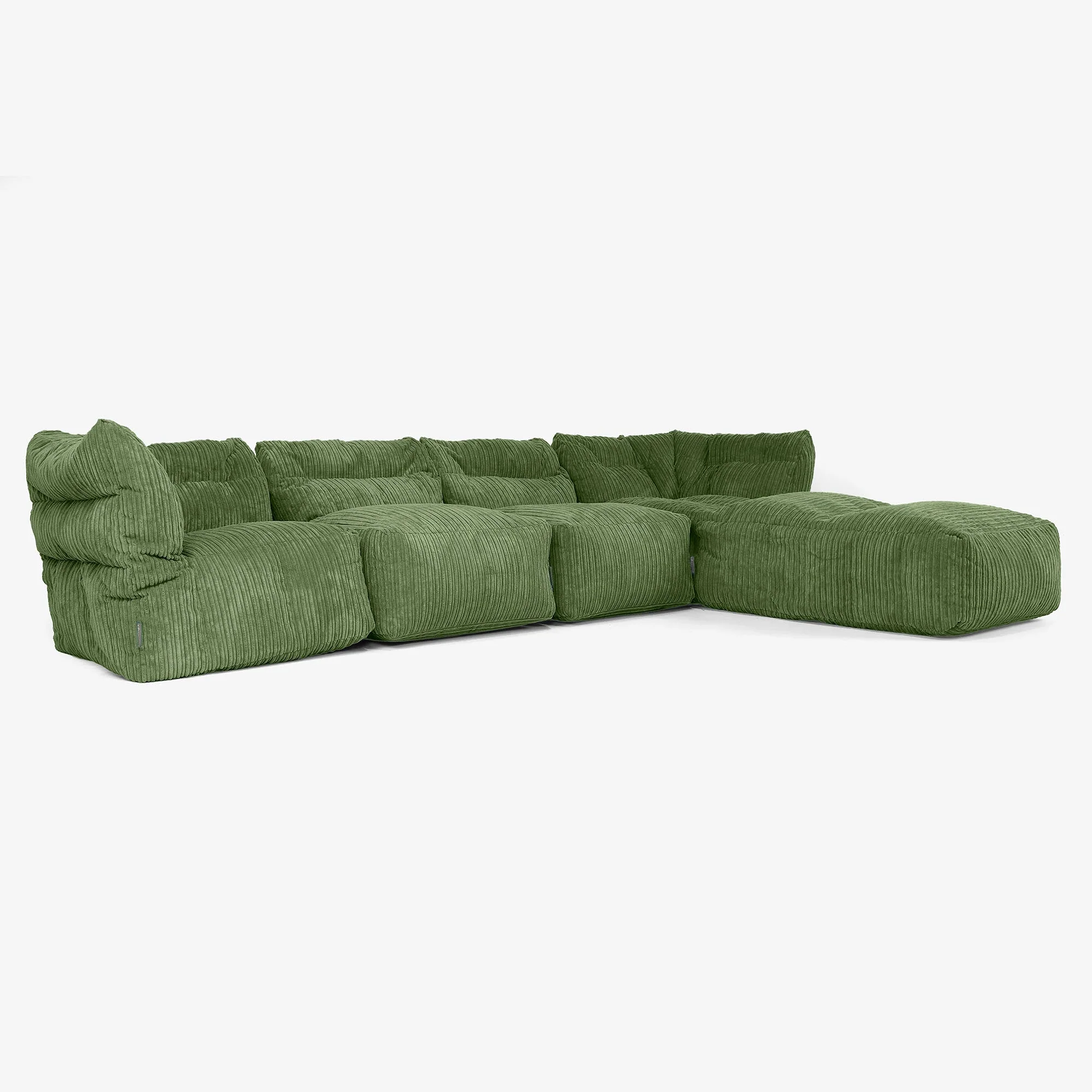 4-Sitzer Modulares Sofa-Set mit Récamiere rechts - Cord Nadelwaldgrün - Image 2