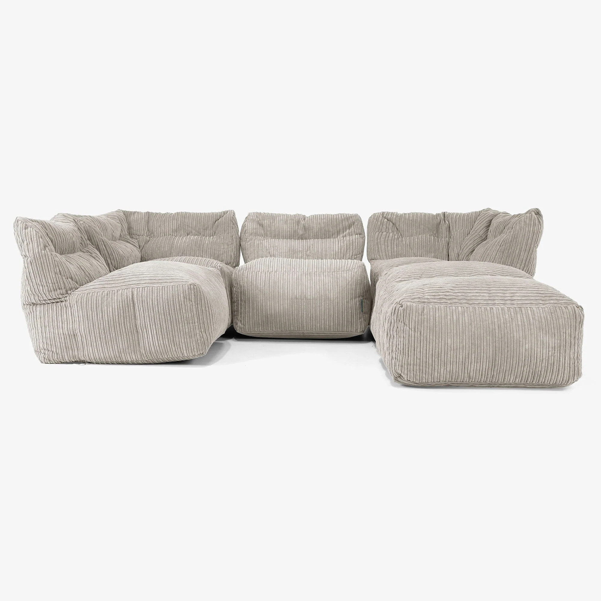 4-Sitzer Modulares Sofa-Set mit Récamiere rechts - Cord Nerzfarben - Image 3