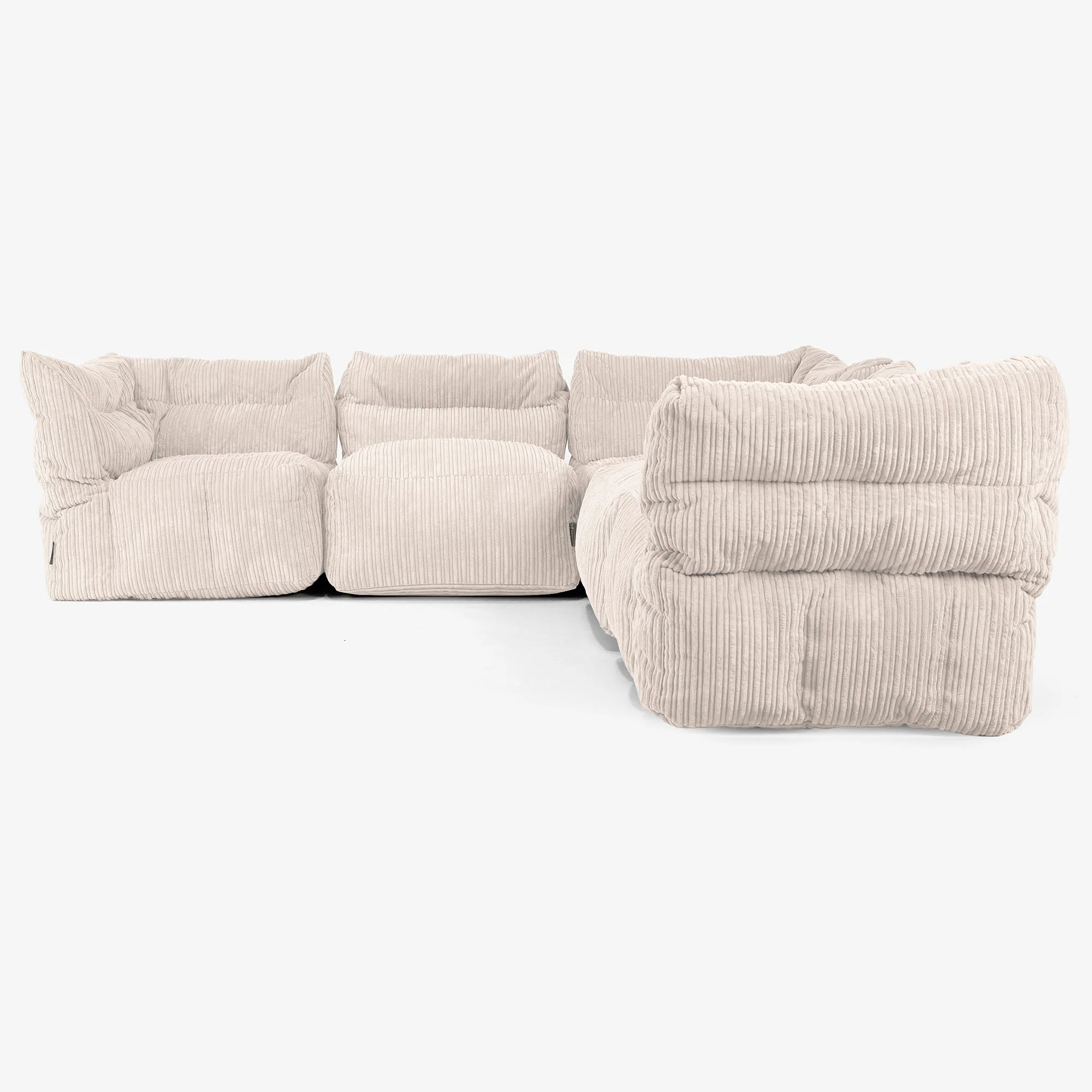 5-Sitzer Modulares Ecksofa-Set - Cord Elfenbein - Image 2