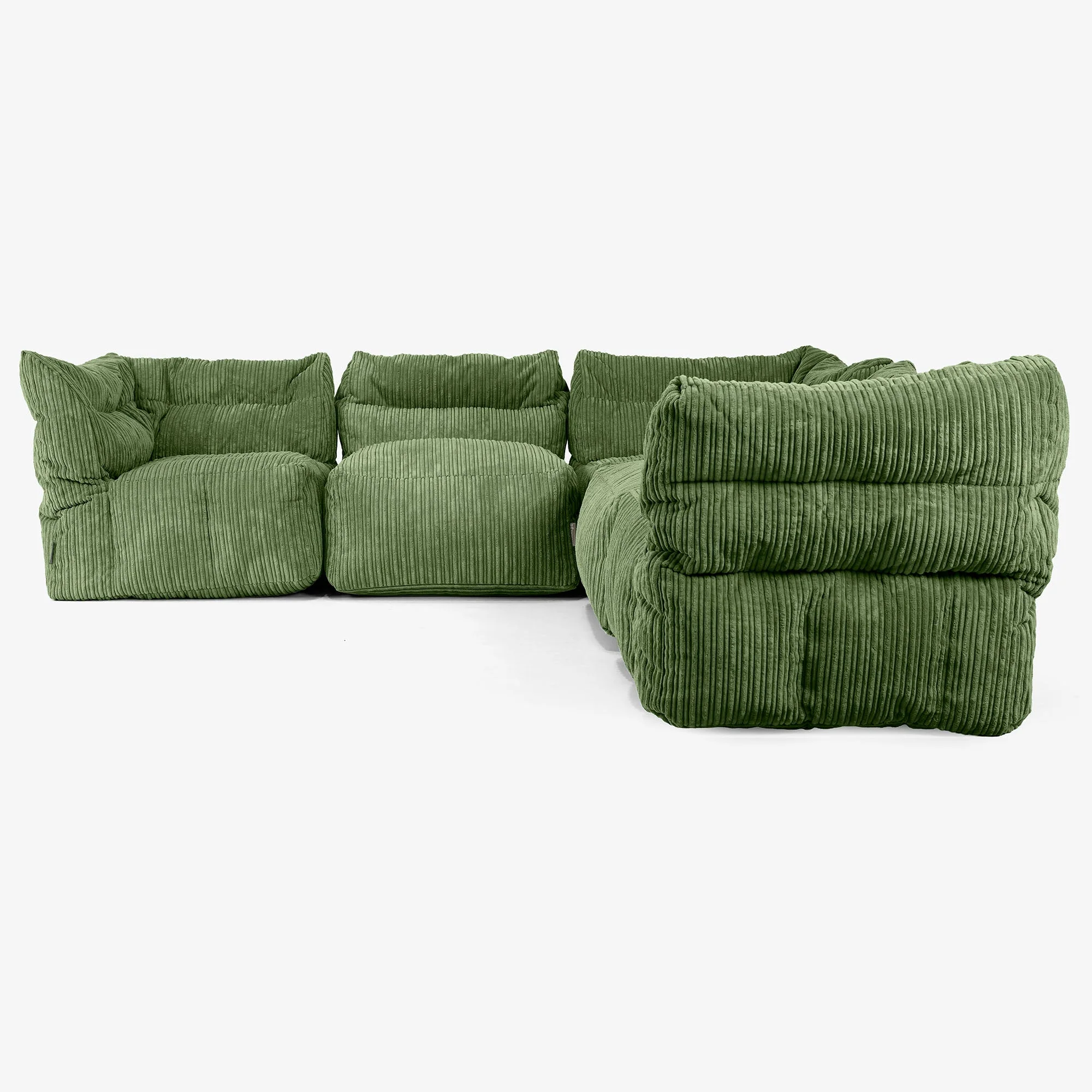 5-Sitzer Modulares Ecksofa-Set - Cord Nadelwaldgrün - Image 2
