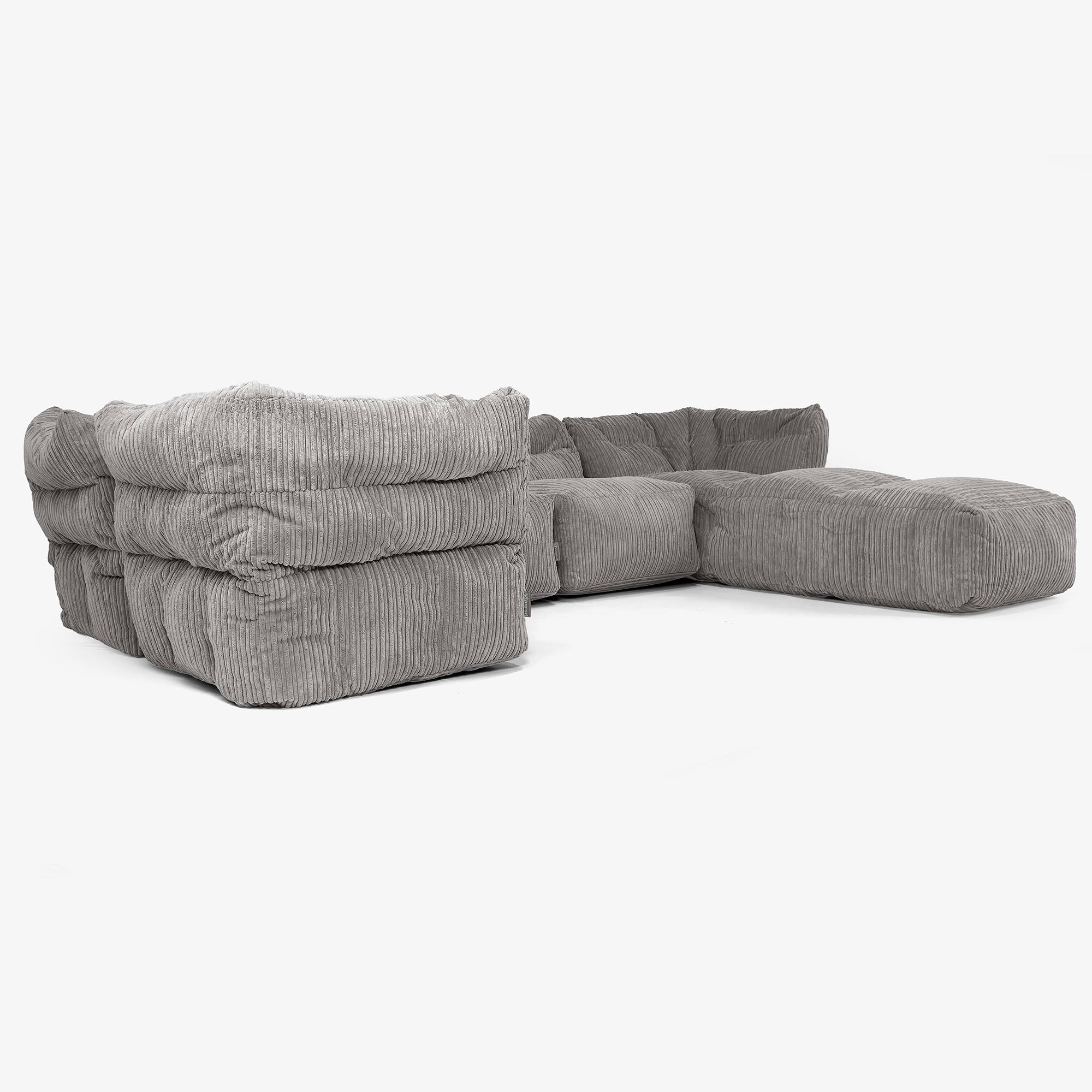 5-Sitzer Modulares Sofa-Set mit Récamiere rechts - Cord Graphitgrau - Image 2