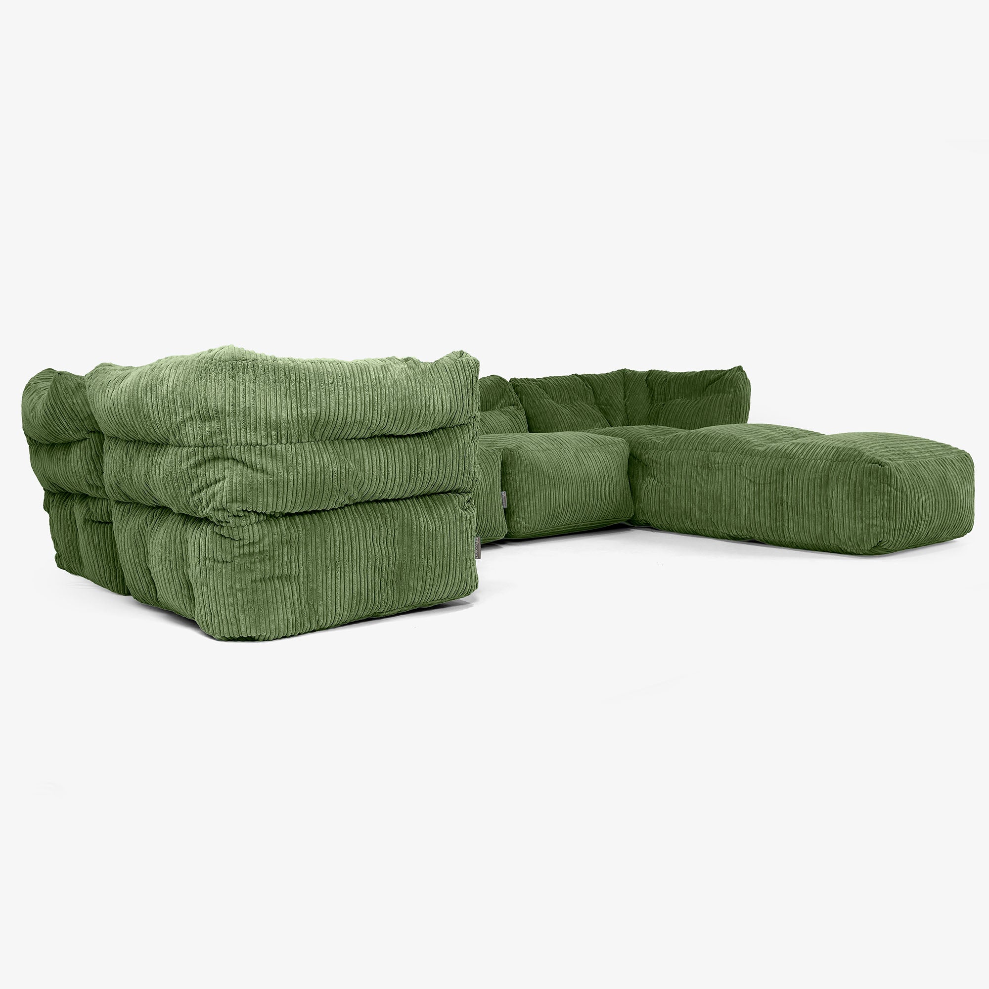 5-Sitzer Modulares Sofa-Set mit Récamiere rechts - Cord Nadelwaldgrün - Image 2