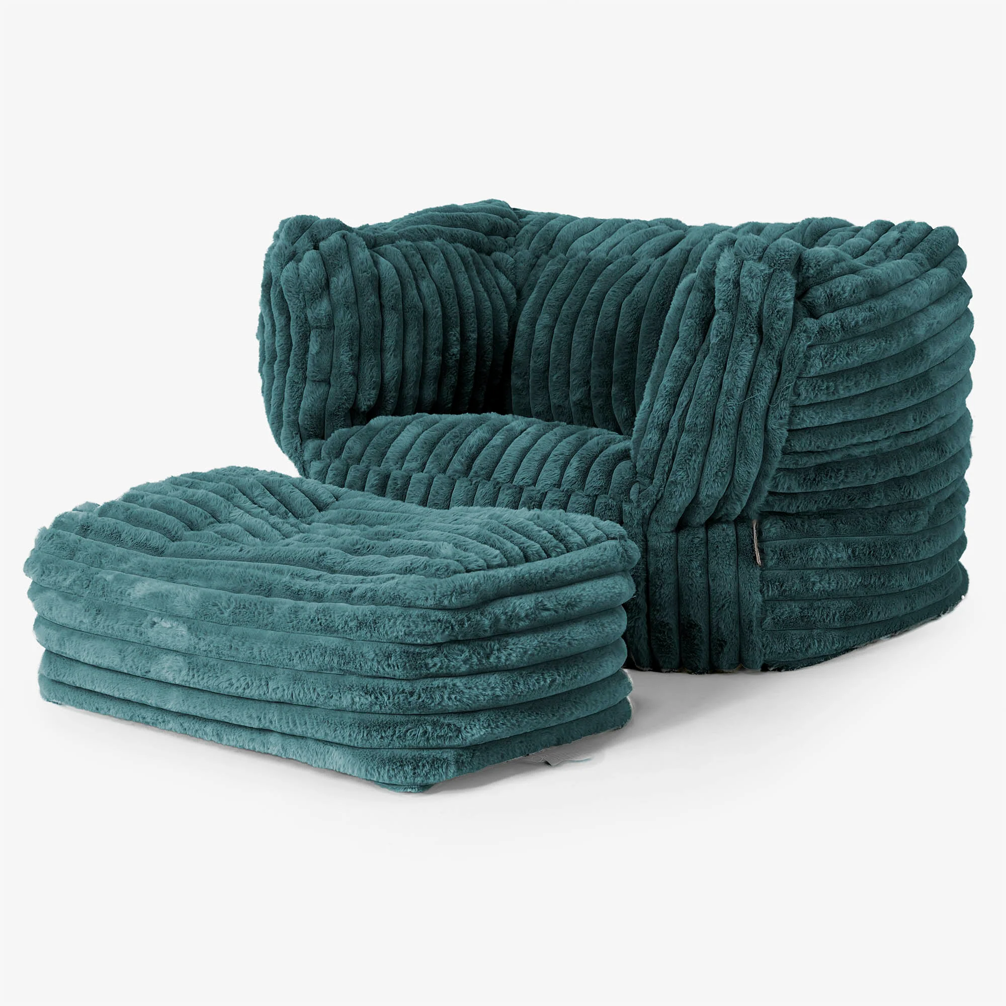 Albert Sitzsack Ohrensessel - Ultra Plüsch Cord Blaugrün - Image 2