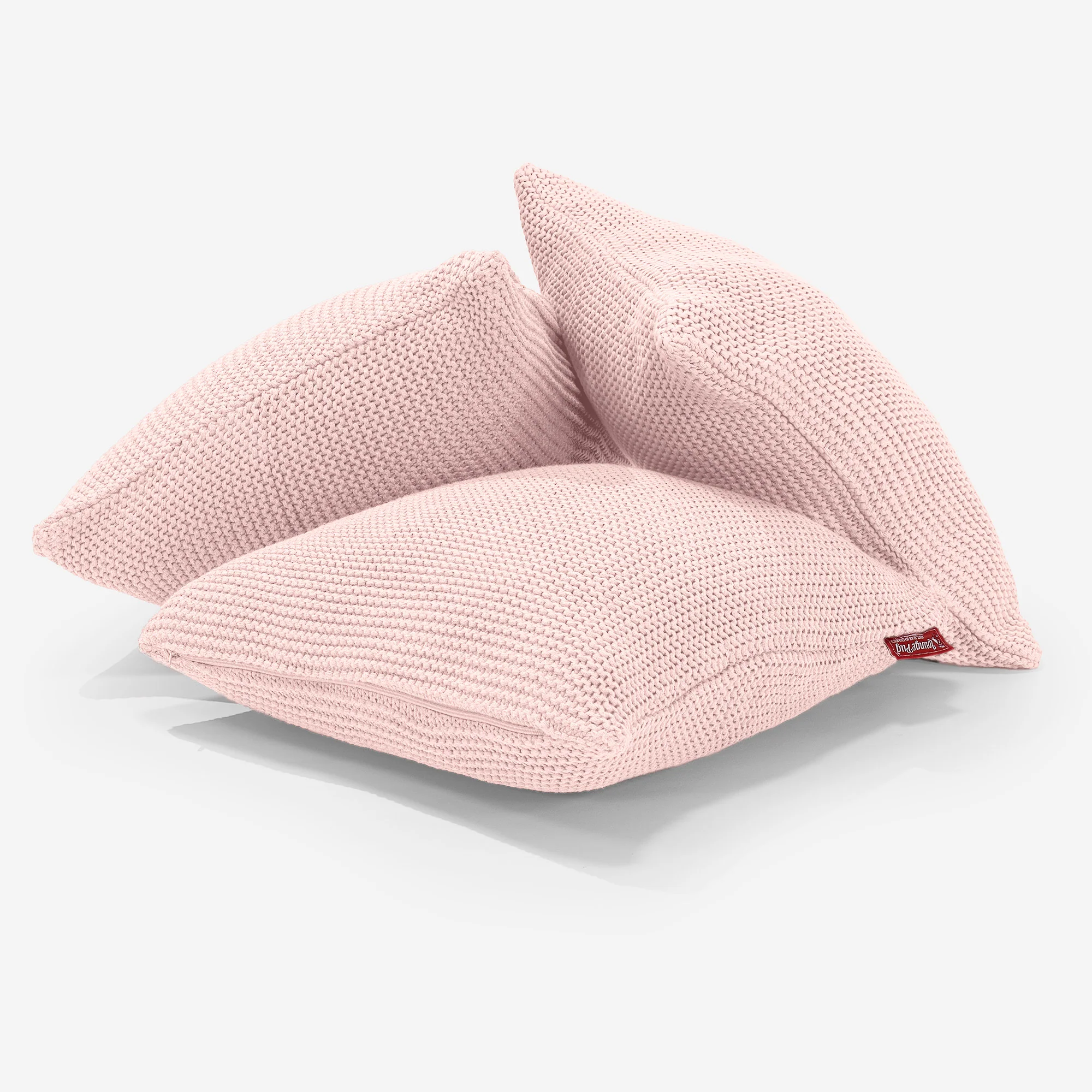 Dekokissen / Sofa Kissenbezug 47 x 47cm - Ellos Grobgestrickt Baby Pink - Image 3