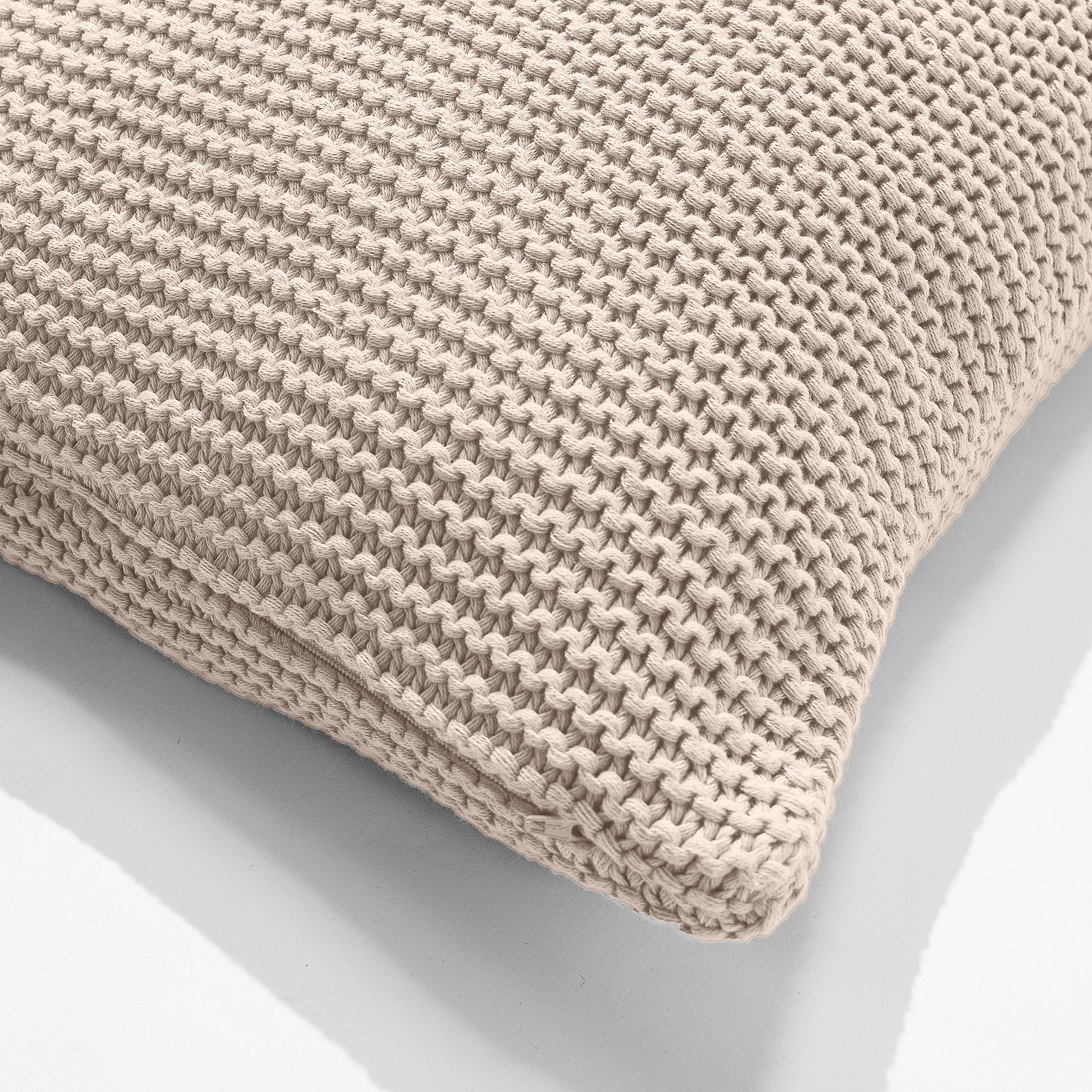 Dekokissen / Sofa Kissenbezug 47 x 47cm - Ellos Grobgestrickt Creme - Image 2