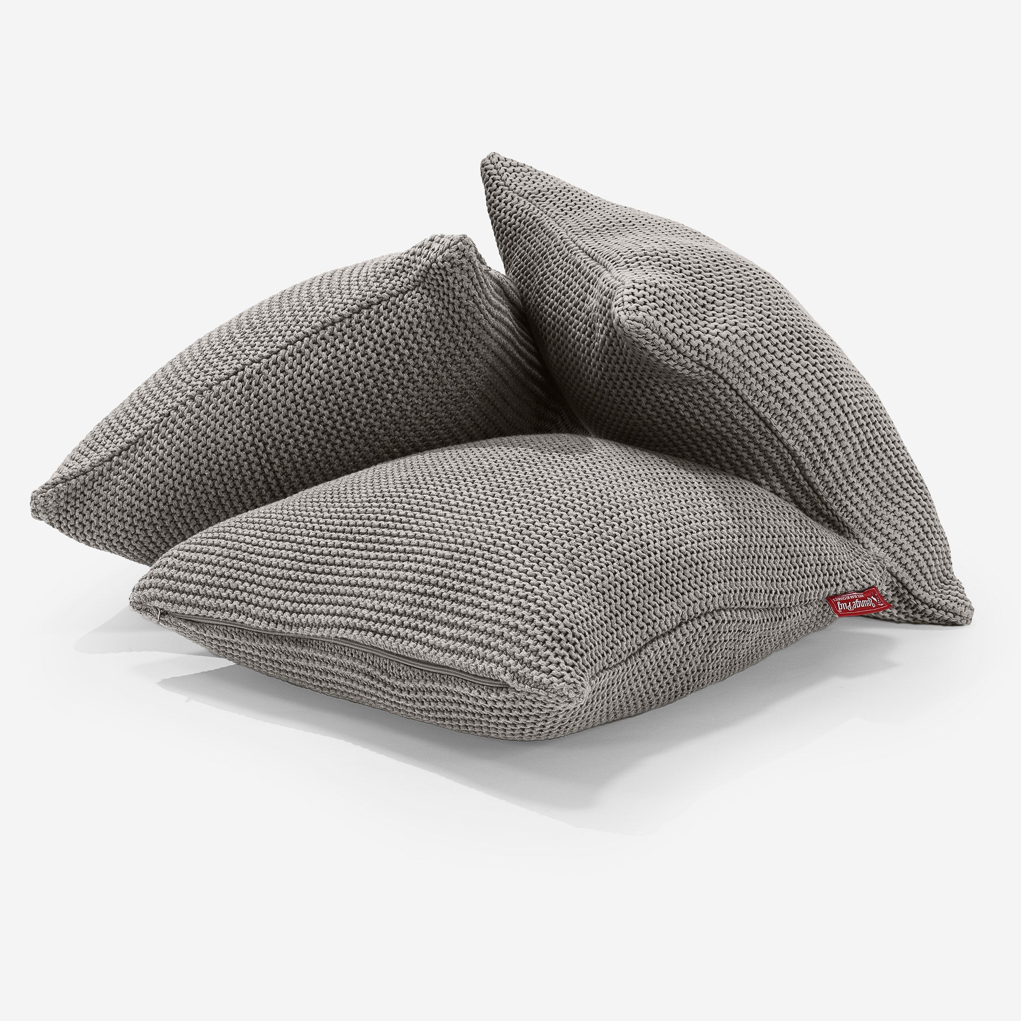 Dekokissen / Sofa Kissenbezug 47 x 47cm - Ellos Grobgestrickt Grau - Image 3
