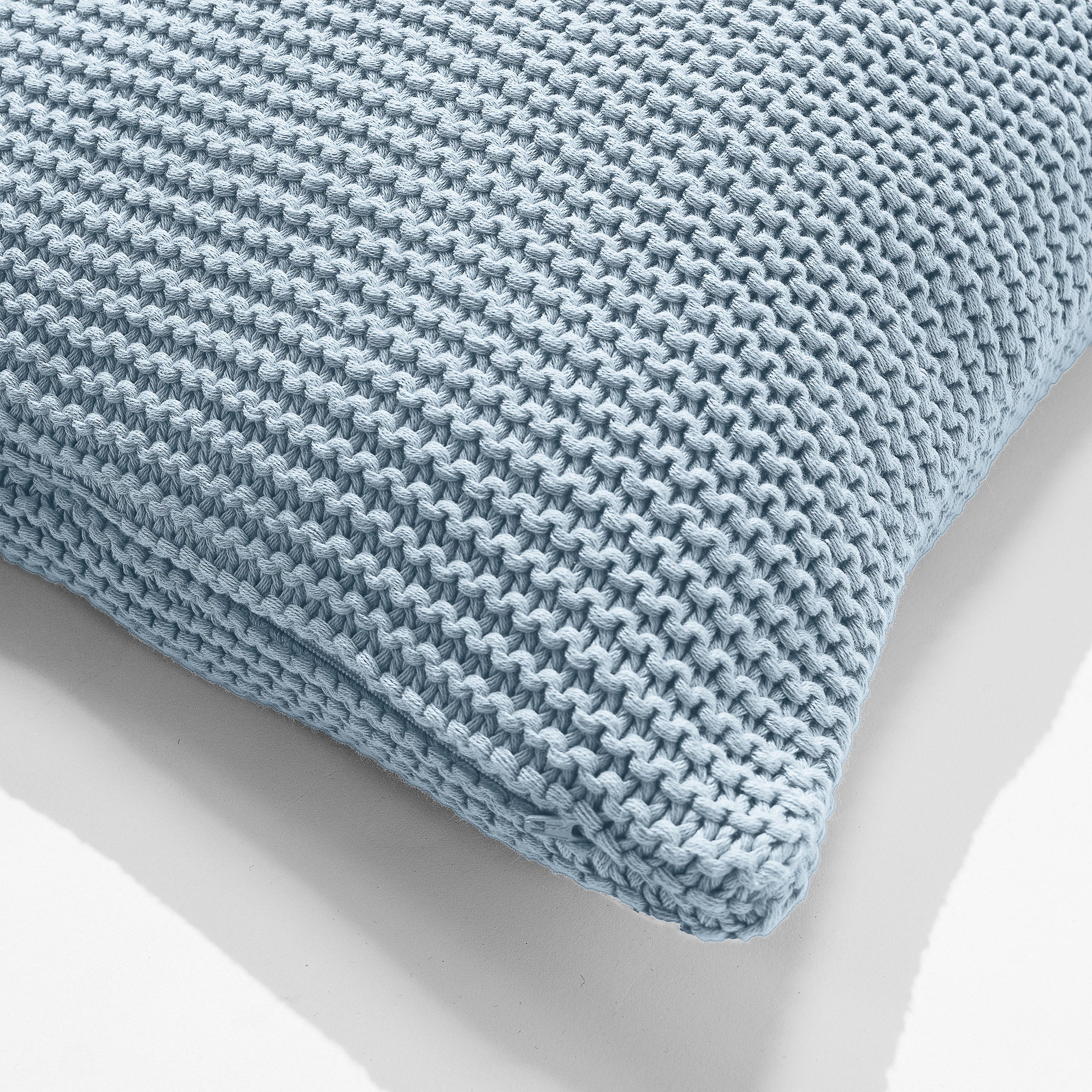 Dekokissen / Sofa Kissenbezug 47 x 47cm - Ellos Grobgestrickt Misty Blau - Image 2