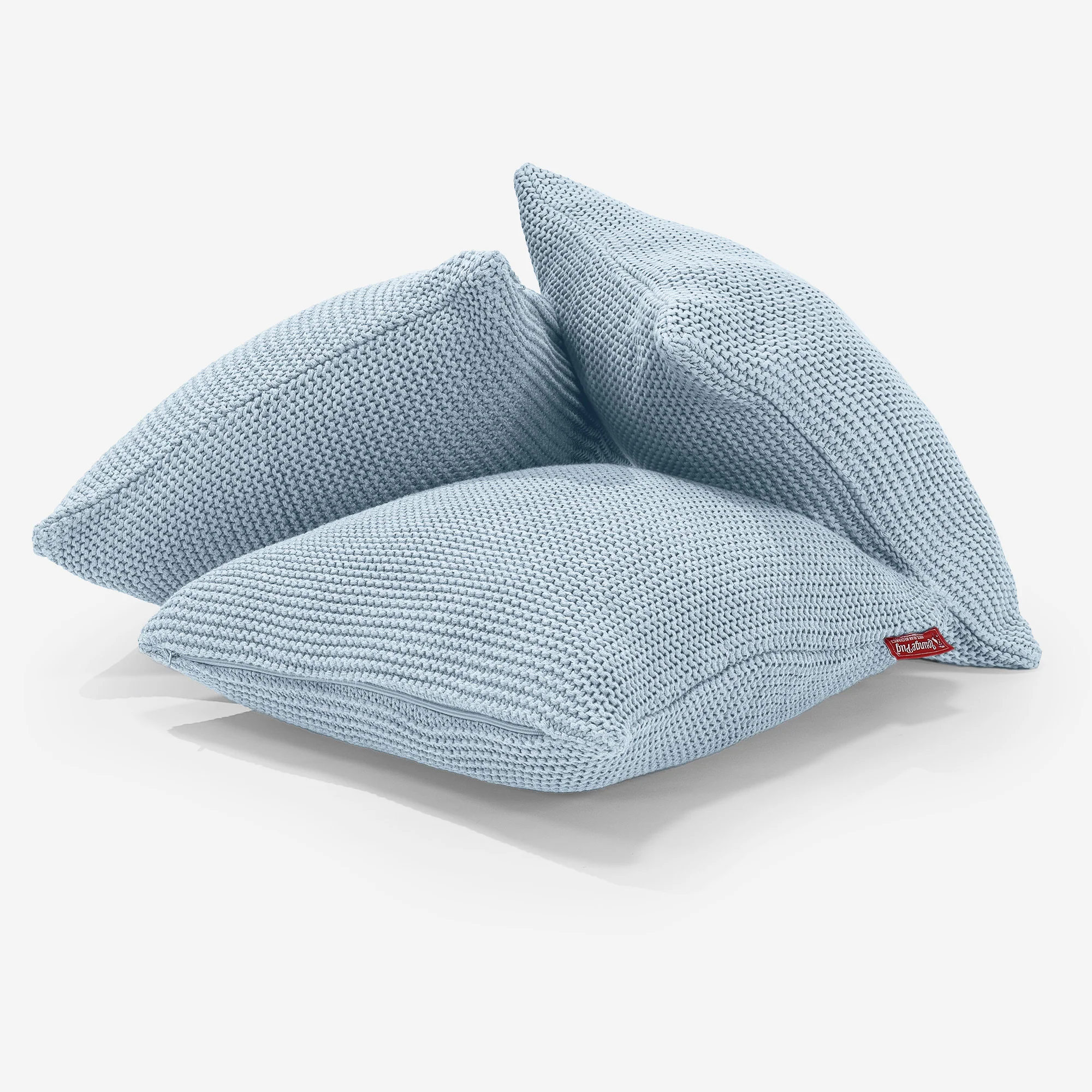 Dekokissen / Sofa Kissenbezug 47 x 47cm - Ellos Grobgestrickt Misty Blau - Image 3