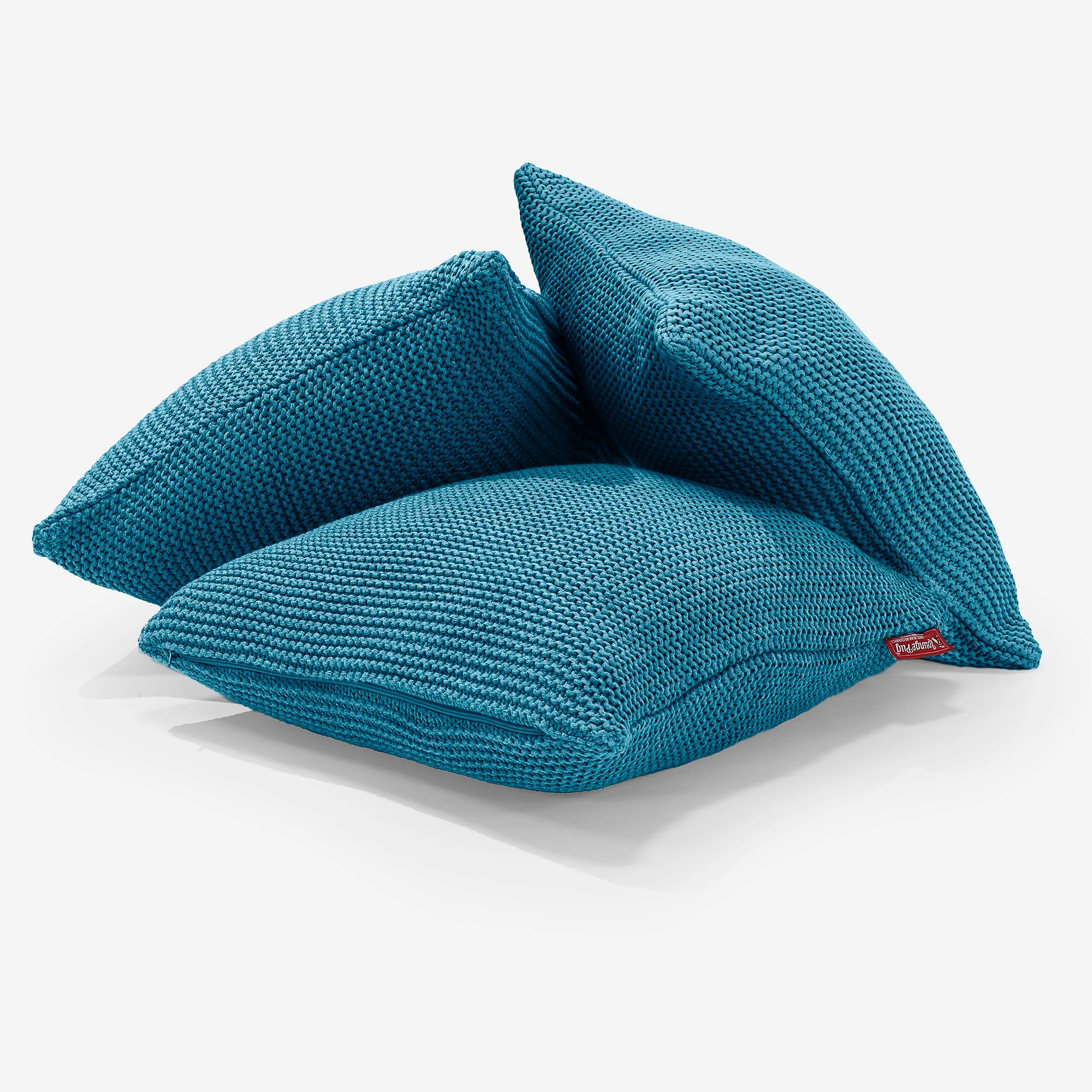 Dekokissen / Sofa Kissenbezug 47 x 47cm - Ellos Grobgestrickt Türkis - Image 3