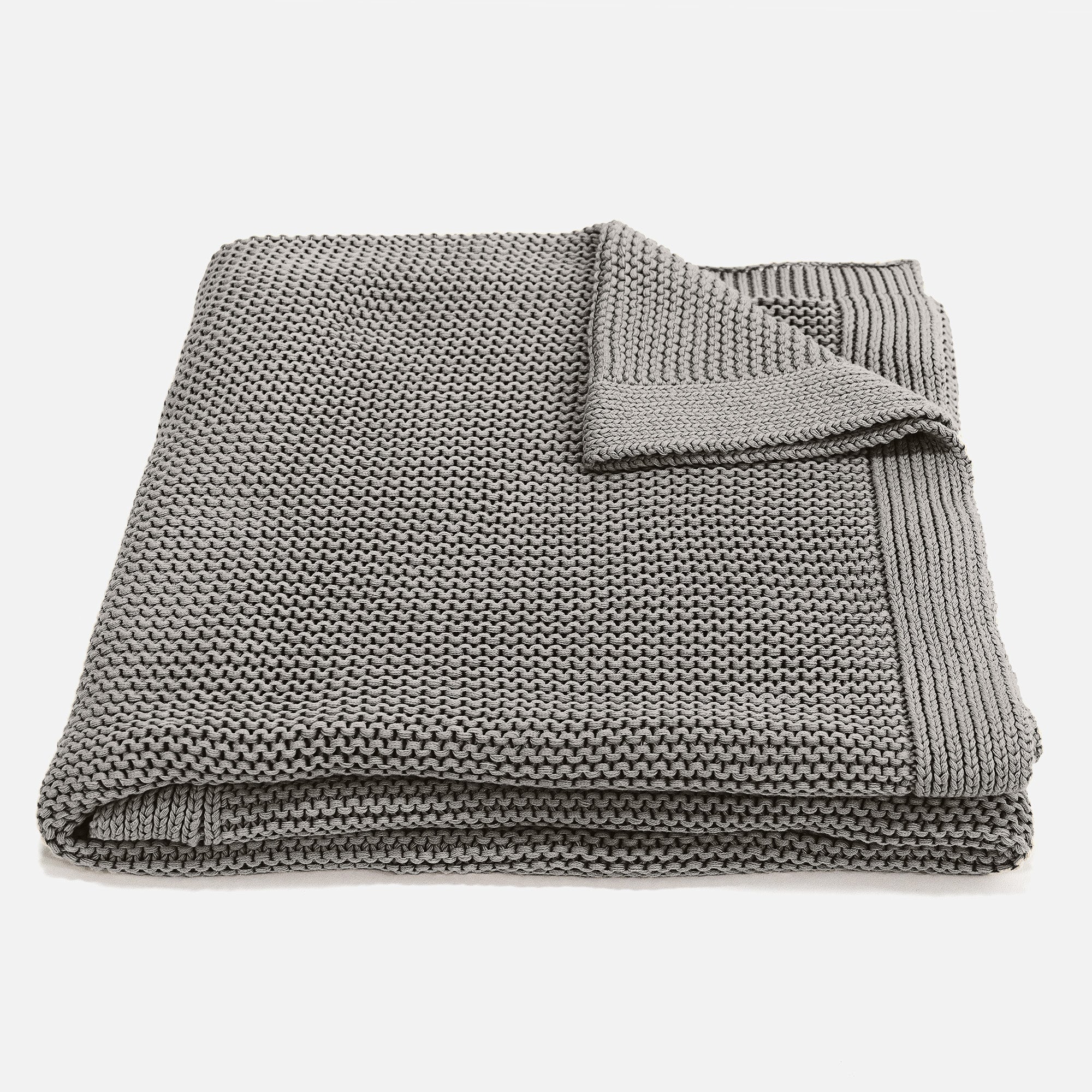 Kuscheldecke / Tagesdecke - Ellos Grobgestrickt Grau - Image 2