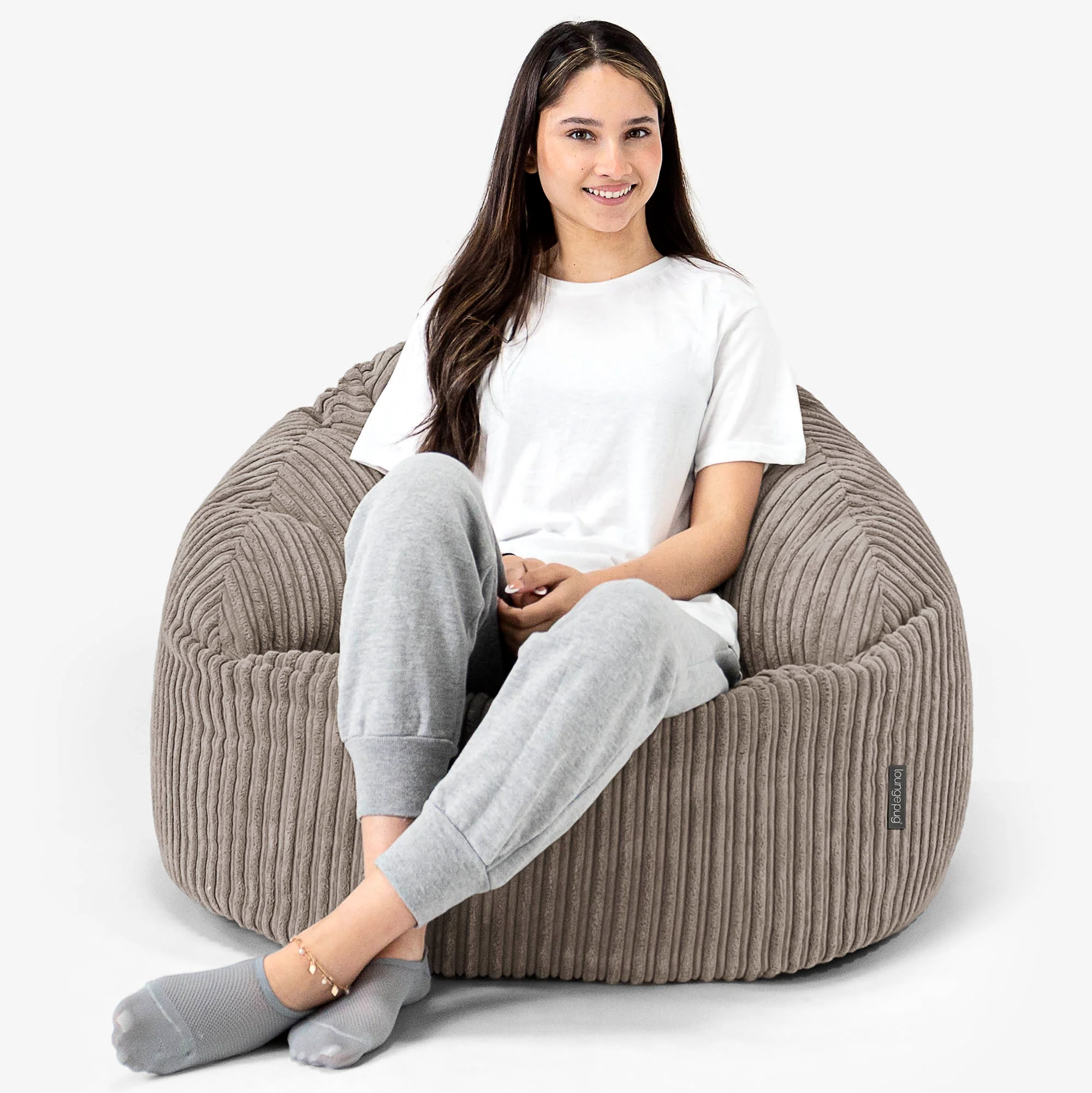Bubble Sitzsack Sessel - Cord Beigegrau - Image 3