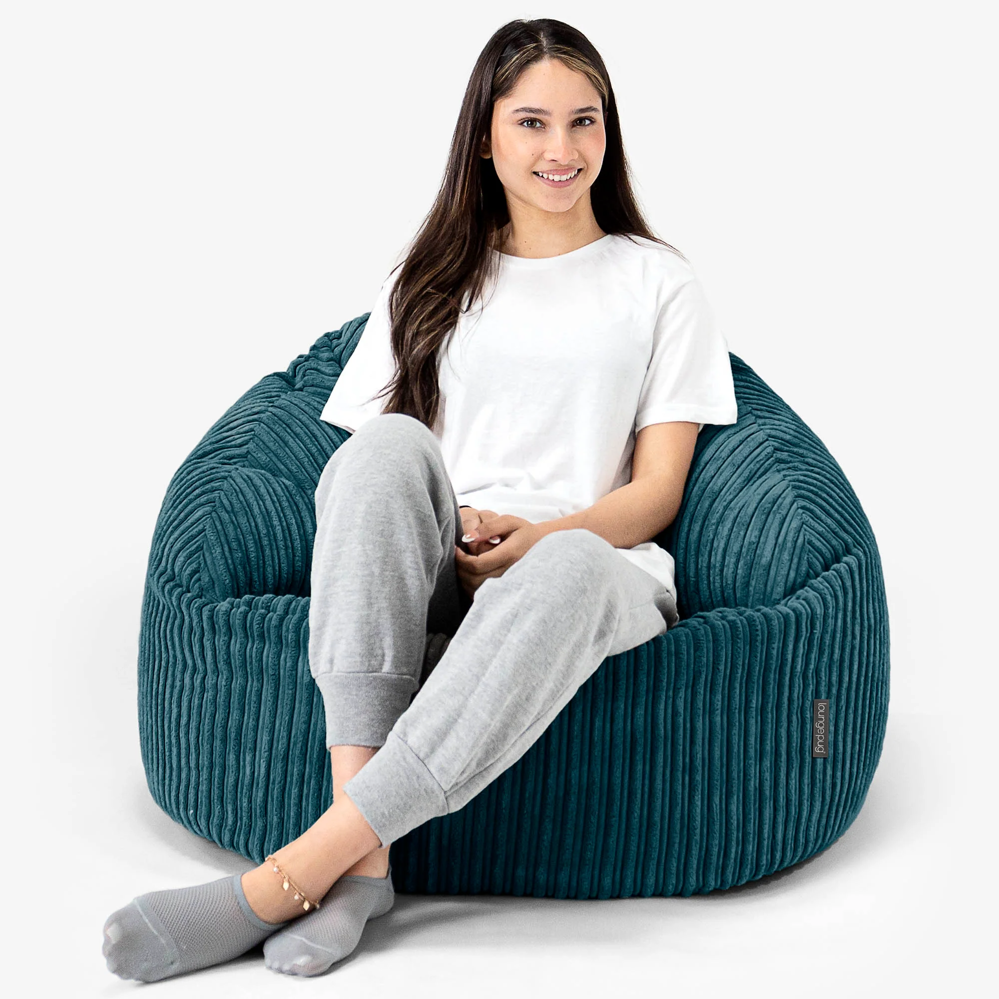 Bubble Sitzsack Sessel - Cord Blaugrün - Image 3