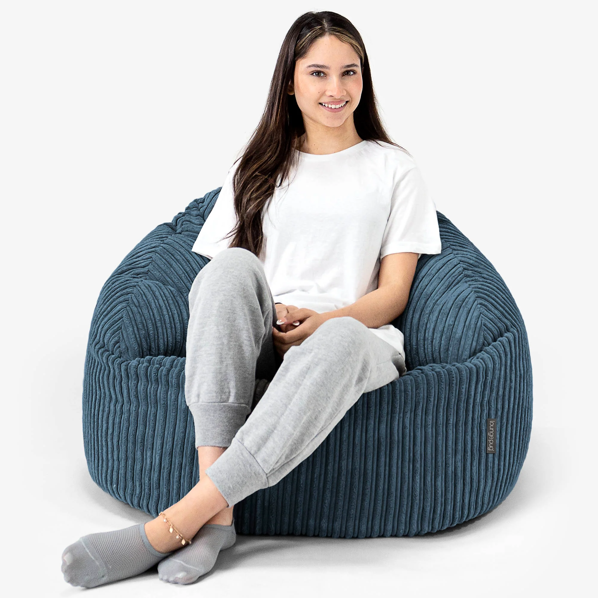 Bubble Sitzsack Sessel - Cord Marineblau - Image 3