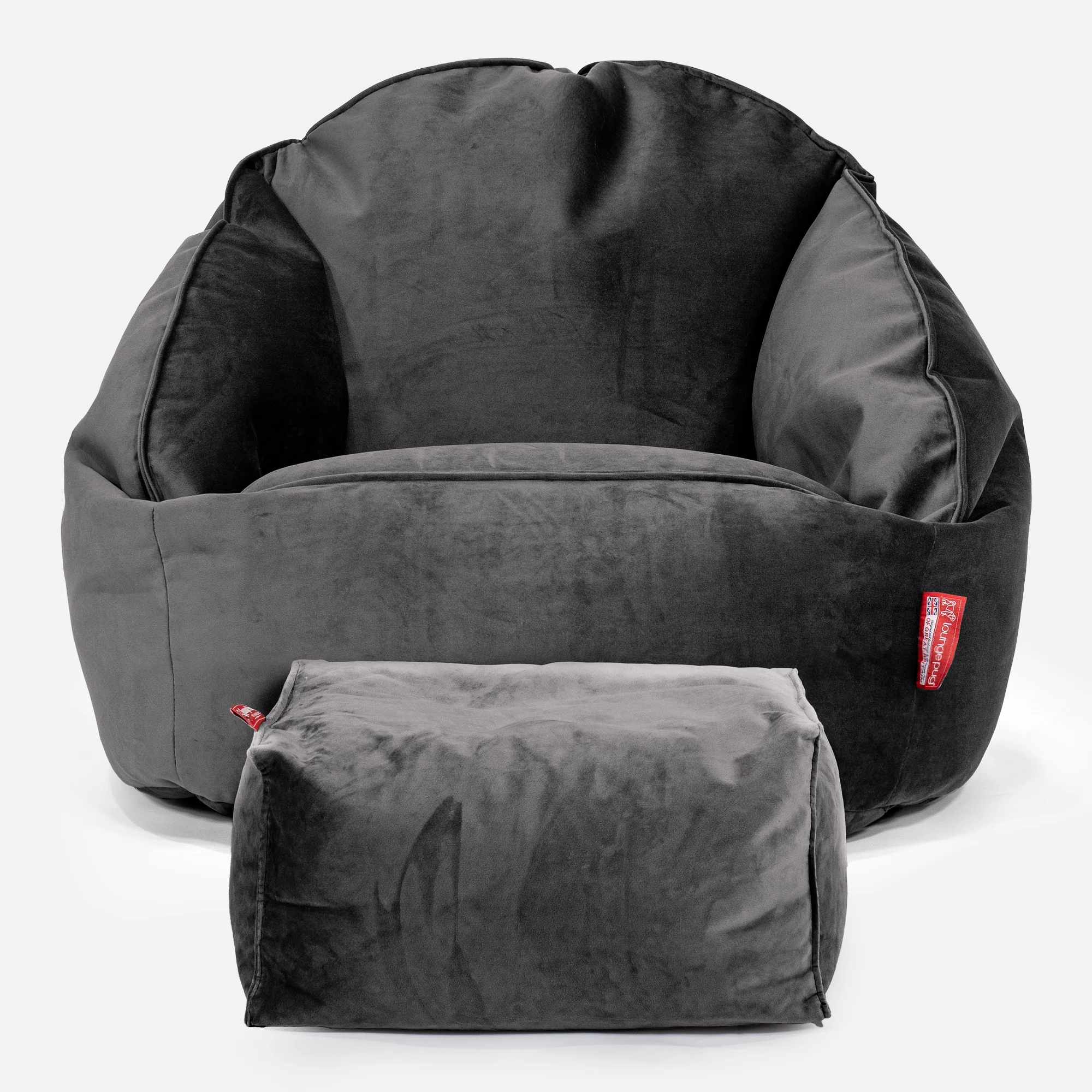 Bubble Sitzsack Sessel - Samt Schiefergrau - Image 2