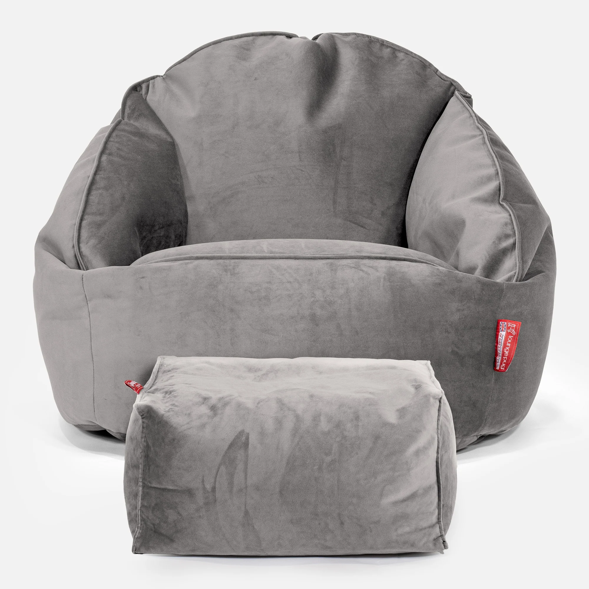 Bubble Sitzsack Sessel - Samt Silber - Image 2
