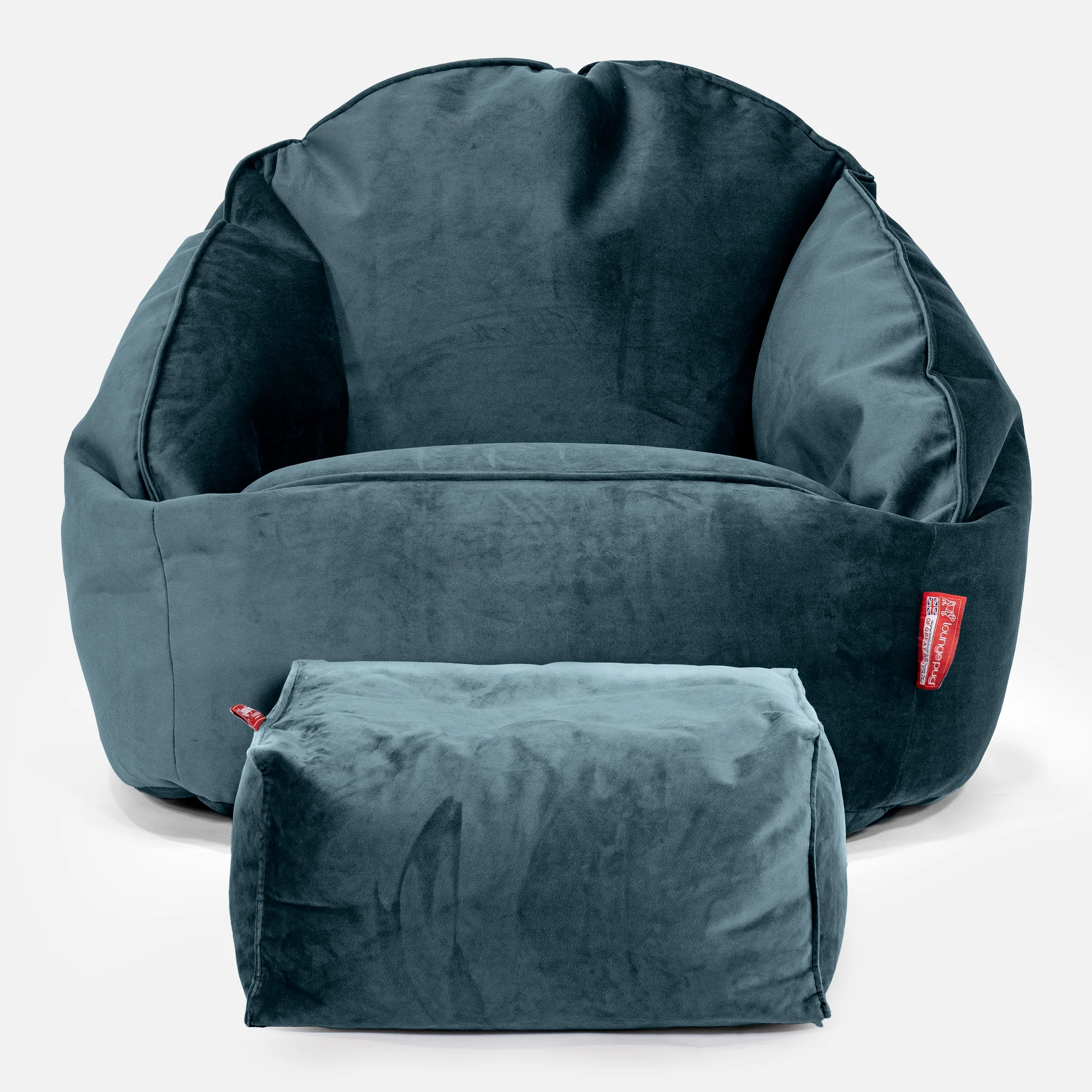 Bubble Sitzsack Sessel - Samt Türkis - Image 2
