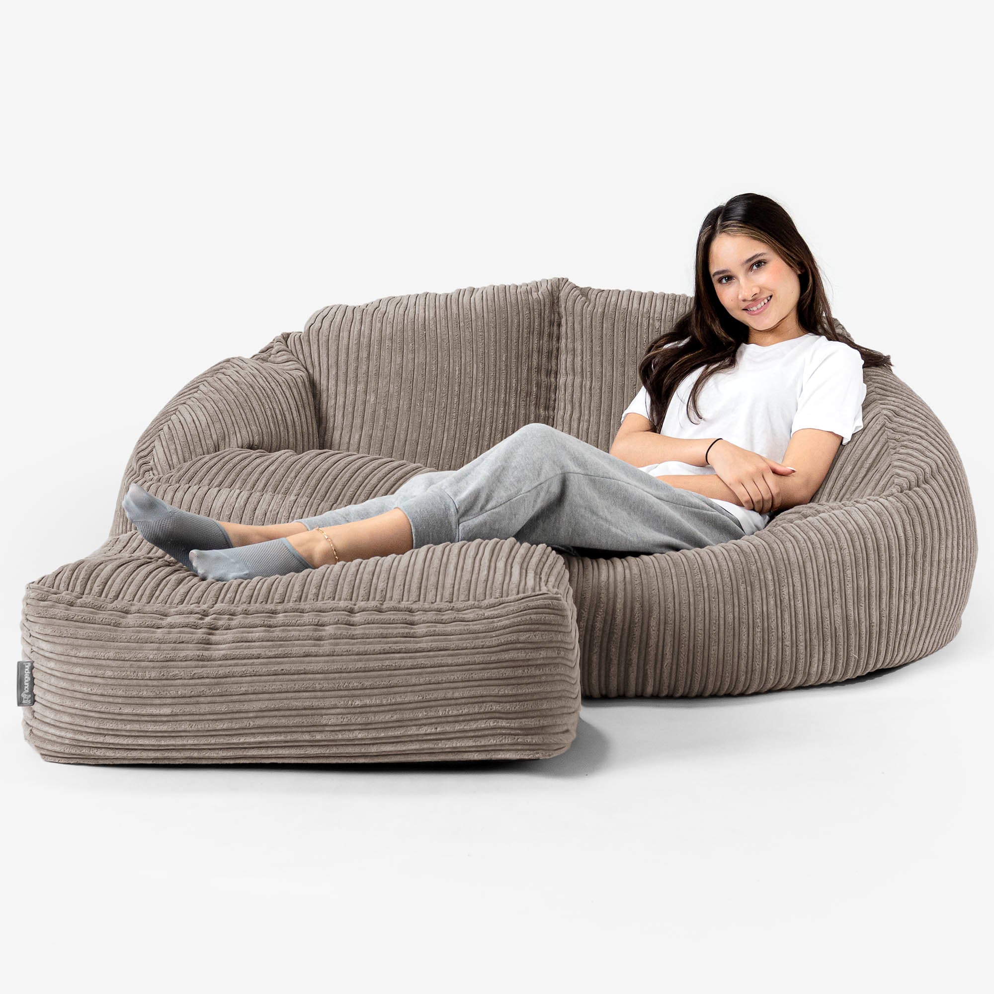 Bubble Sitzsack Sofa - Cord Beigegrau - Image 3