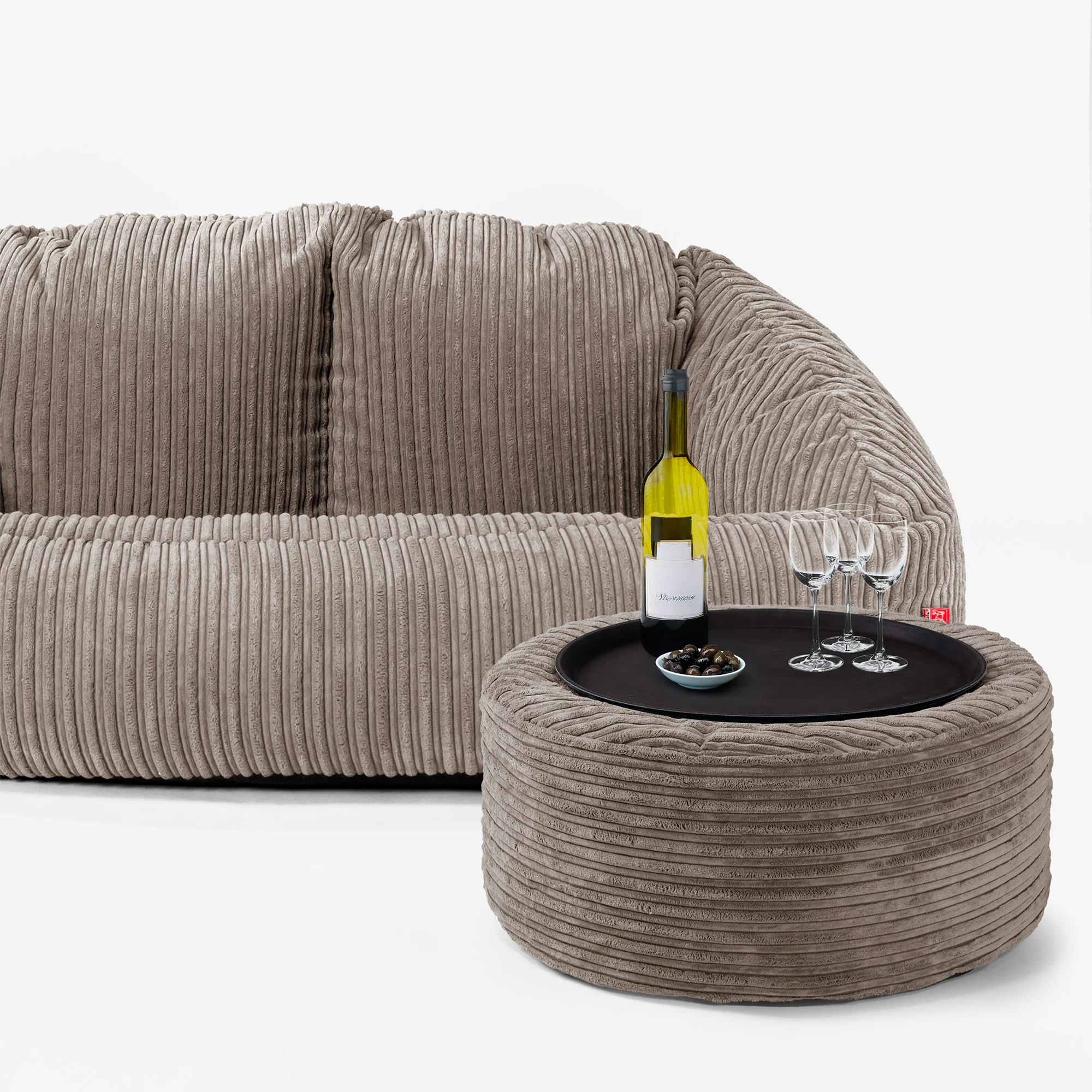 Bubble Sitzsack Sofa - Cord Beigegrau - Image 4