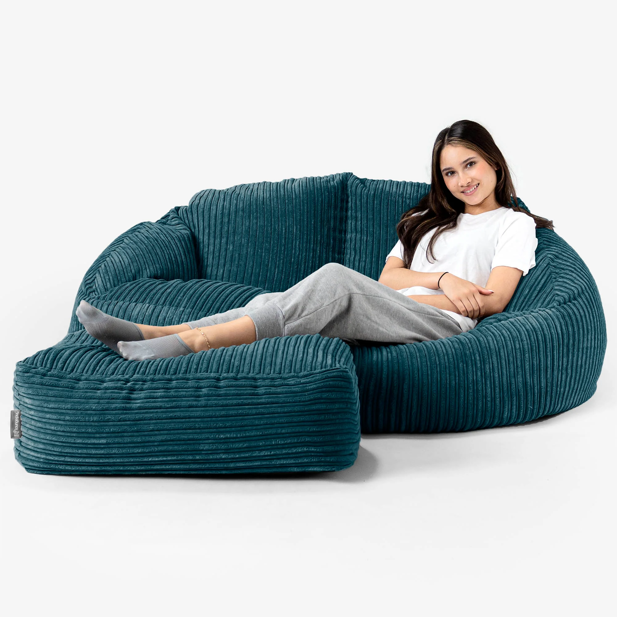 Bubble Sitzsack Sofa - Cord Blaugrün - Image 3