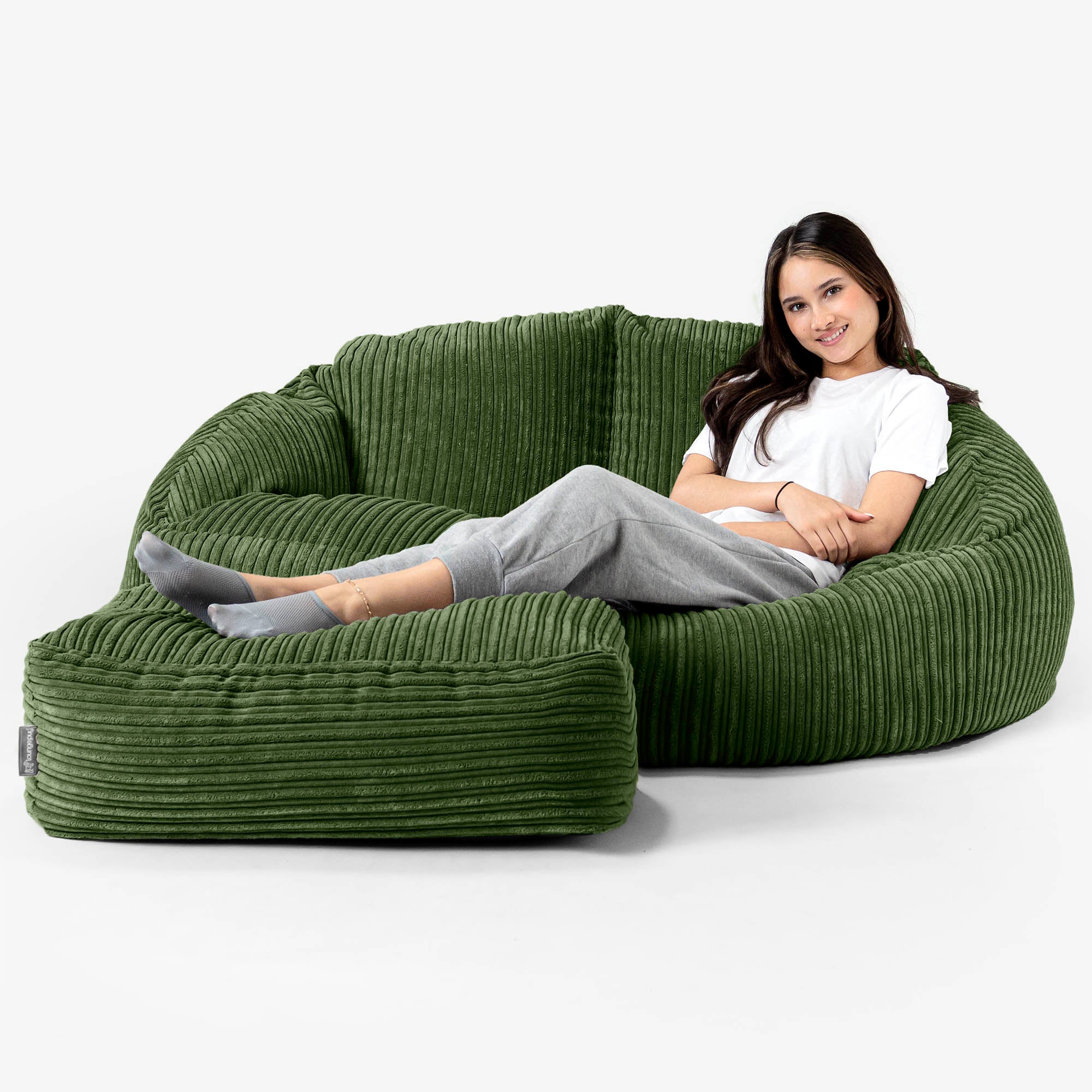 Bubble Sitzsack Sofa - Cord Nadelwaldgrün - Image 3