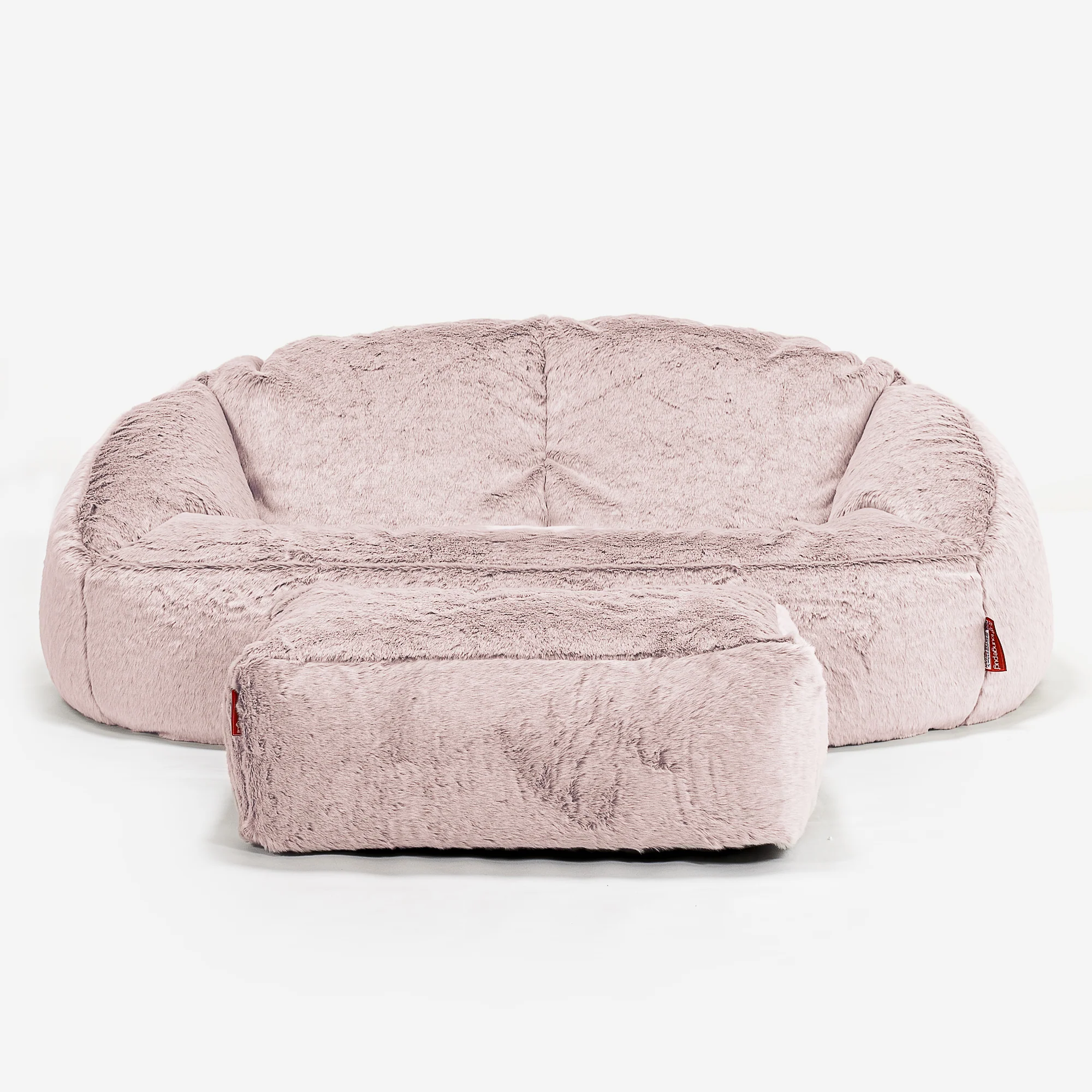 Bubble Sitzsack Sofa - Kaninchen Kunstfell Pastellrosa - Image 2