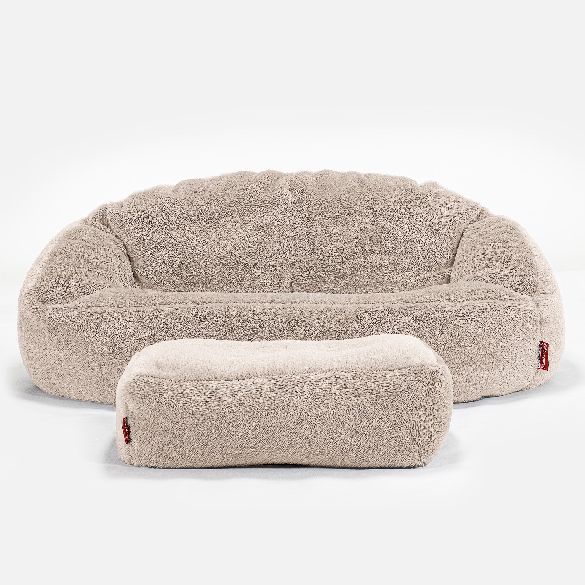 Bubble Sitzsack Sofa - Teddy Kunstfell Nerzfarben - Image 2