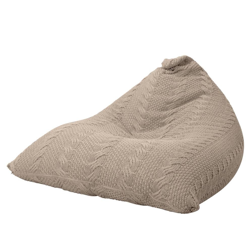 Sitzsack XXL Gaming - Gestrickte Cable Creme - Image 6