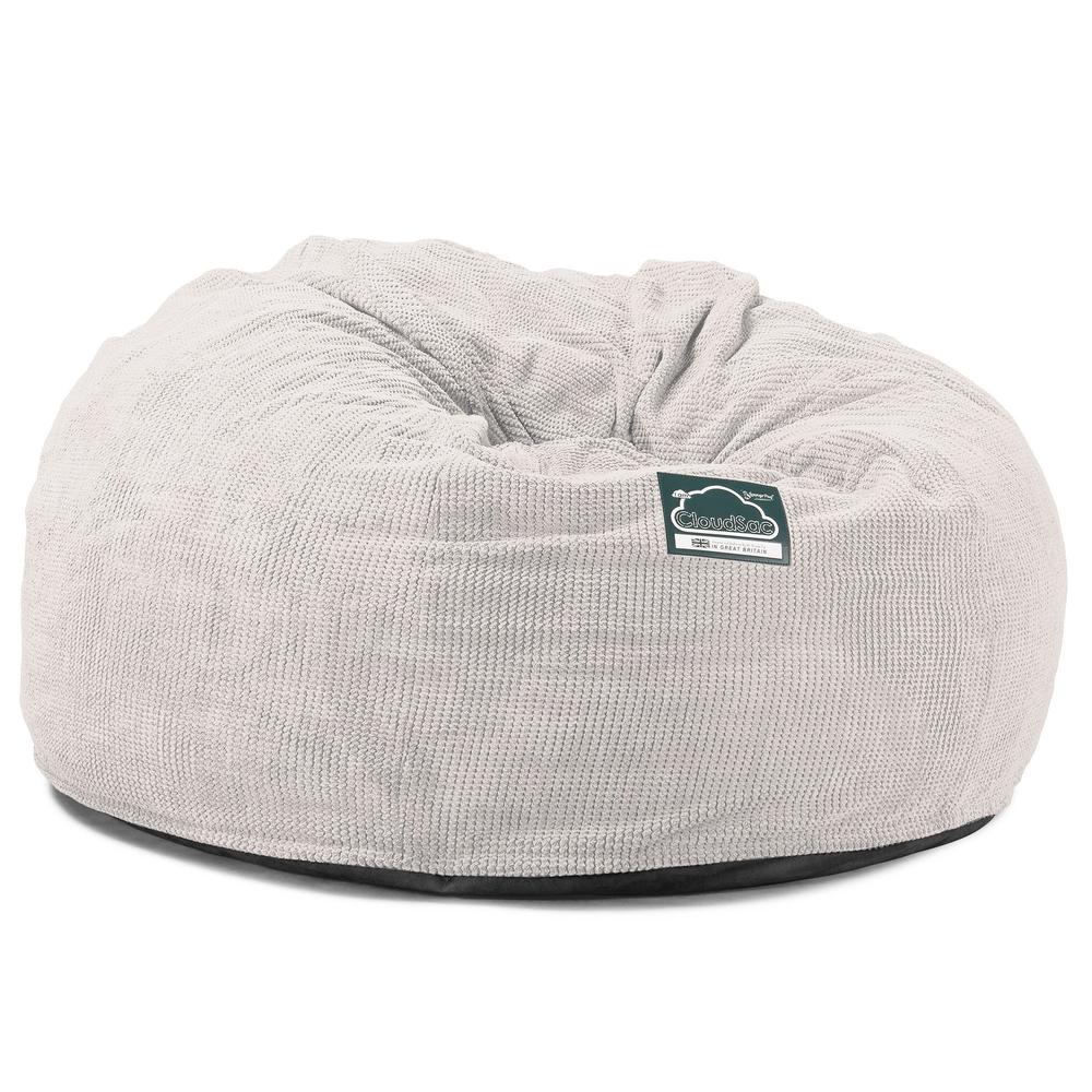 CloudSac 1010 Riesen Memory-Schaum XXL Sitzsacksofa - Pom-Pom Creme - Image 5