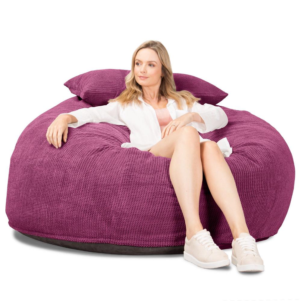 CloudSac 1010 Riesen Memory-Schaum XXL Sitzsacksofa - Pom-Pom Pink - Image 3