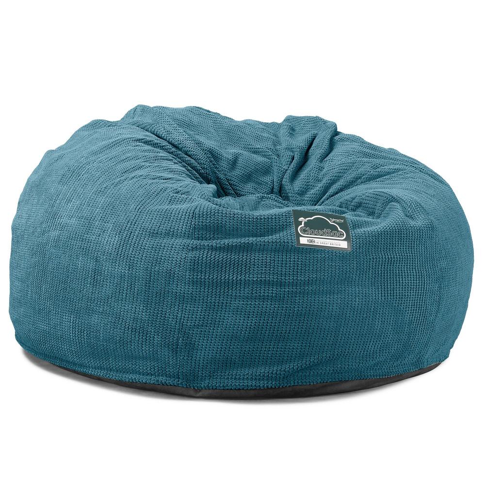 CloudSac 1010 Riesen Memory-Schaum XXL Sitzsacksofa - Pom-Pom Türkis - Image 5