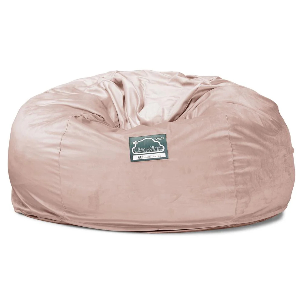 CloudSac 1010 Riesen Memory-Schaum XXL Sitzsacksofa - Samt Pink - Image 4