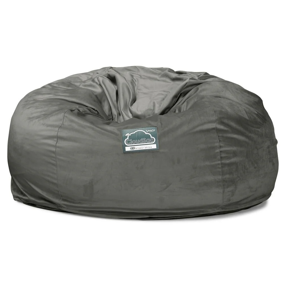 CloudSac 1010 Riesen Memory-Schaum XXL Sitzsacksofa - Samt Schiefergrau - Image 4